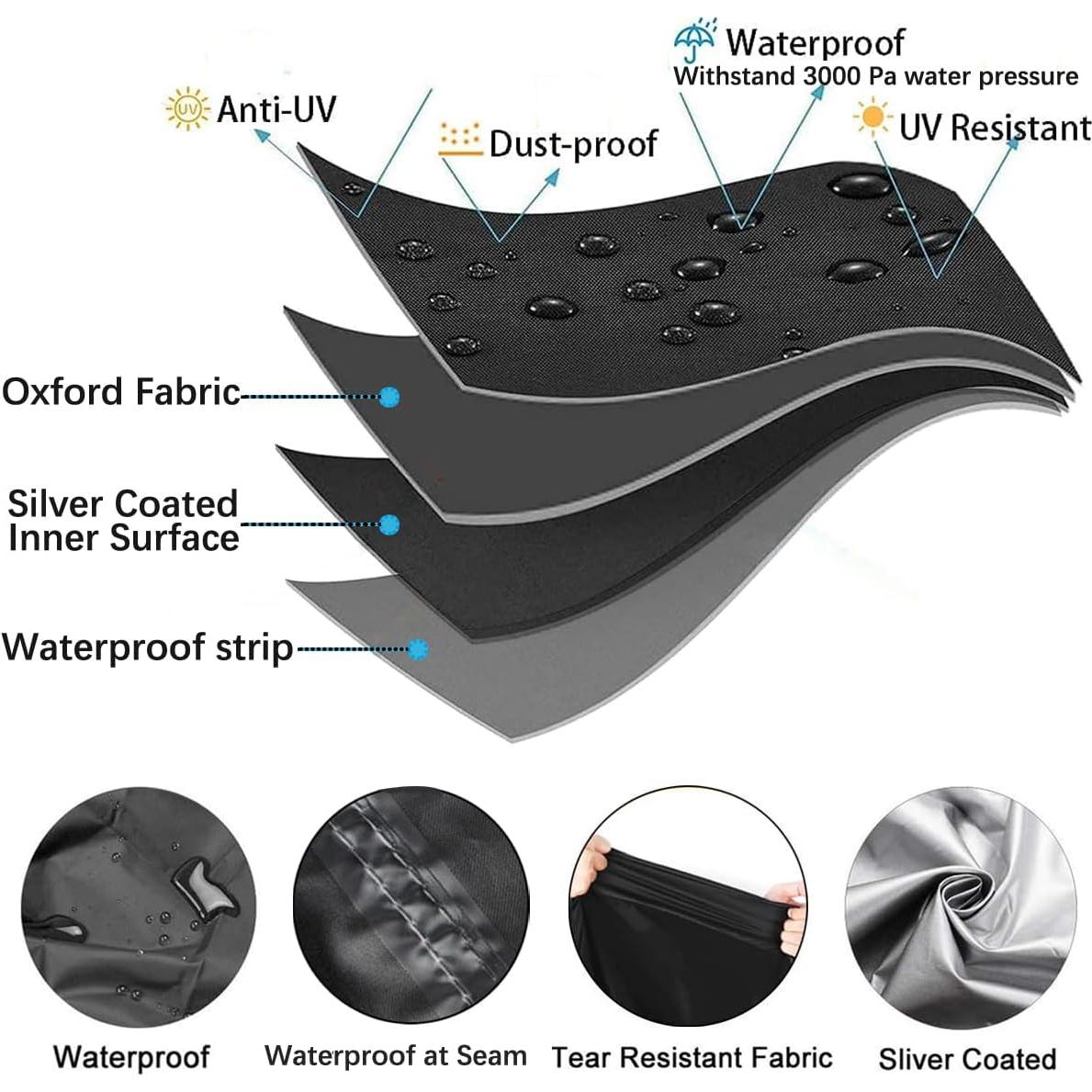 Funda de Motocicleta Impermeable INEZARI XXXXl Ajuste Universal