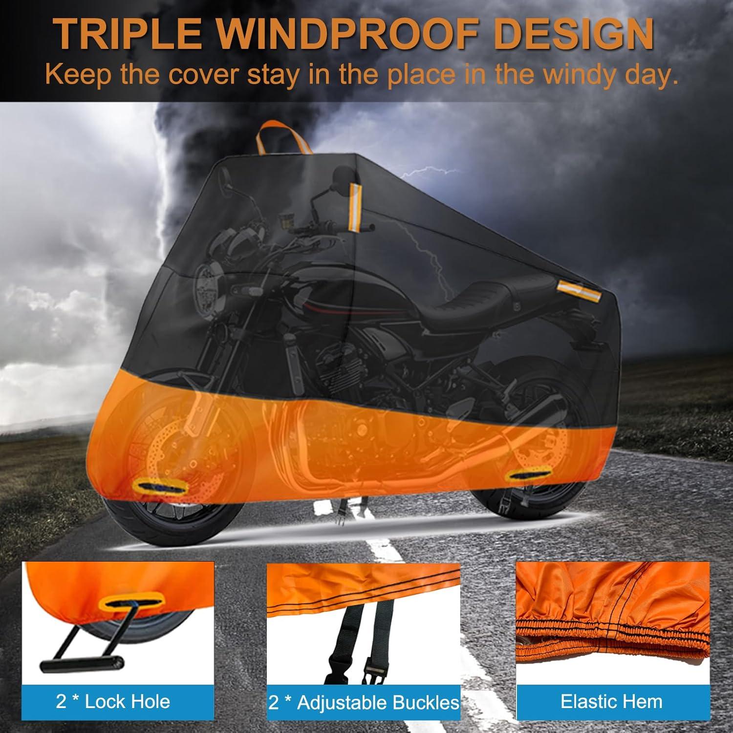 Funda de Motocicleta Impermeable INEZARI XXXXl Ajuste Universal