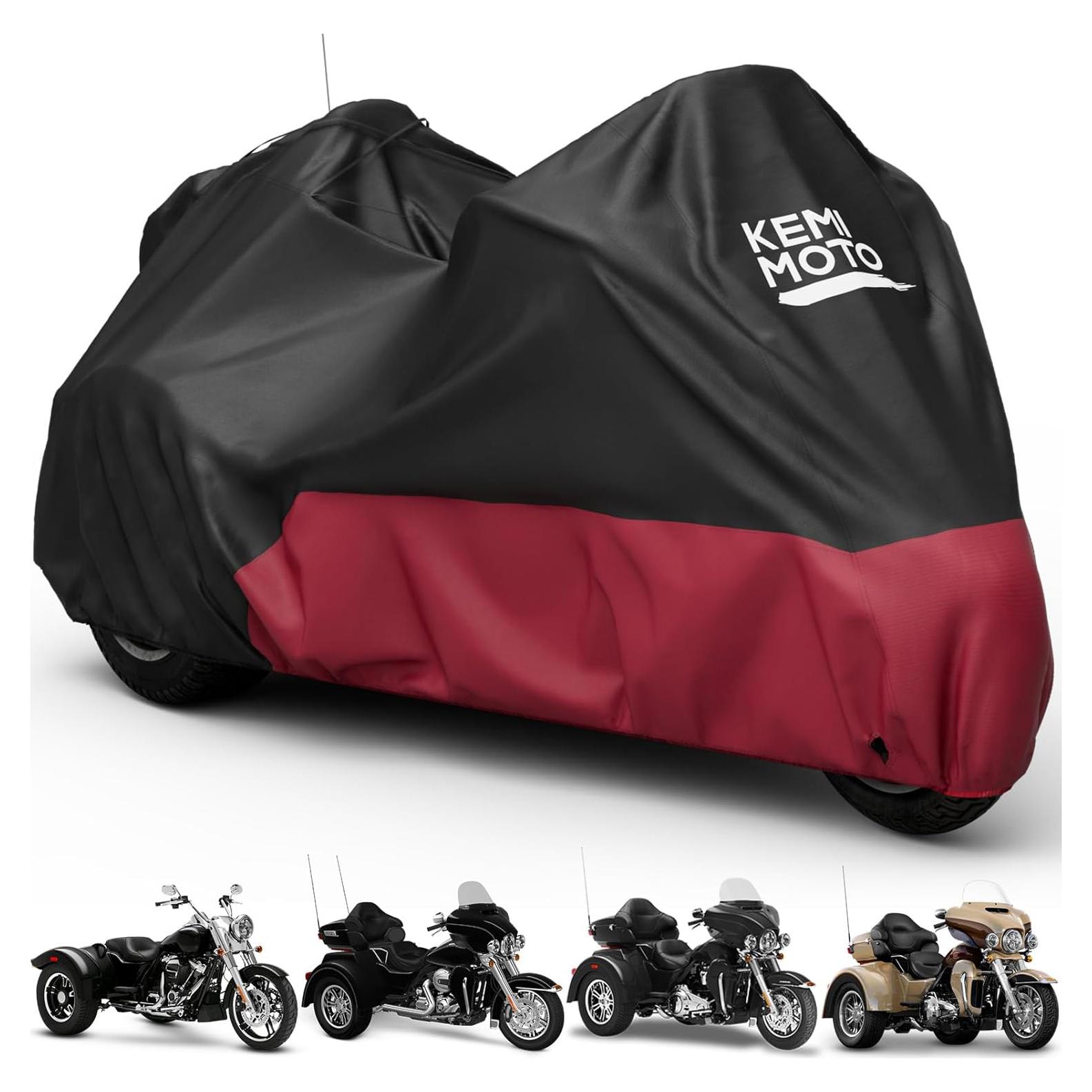 Funda para Motocicleta Trike KEMIMOTO Impermeable Rojo