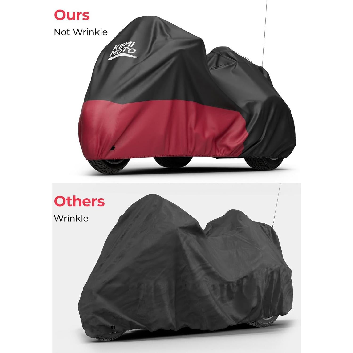 Funda para Motocicleta Trike KEMIMOTO Impermeable Rojo