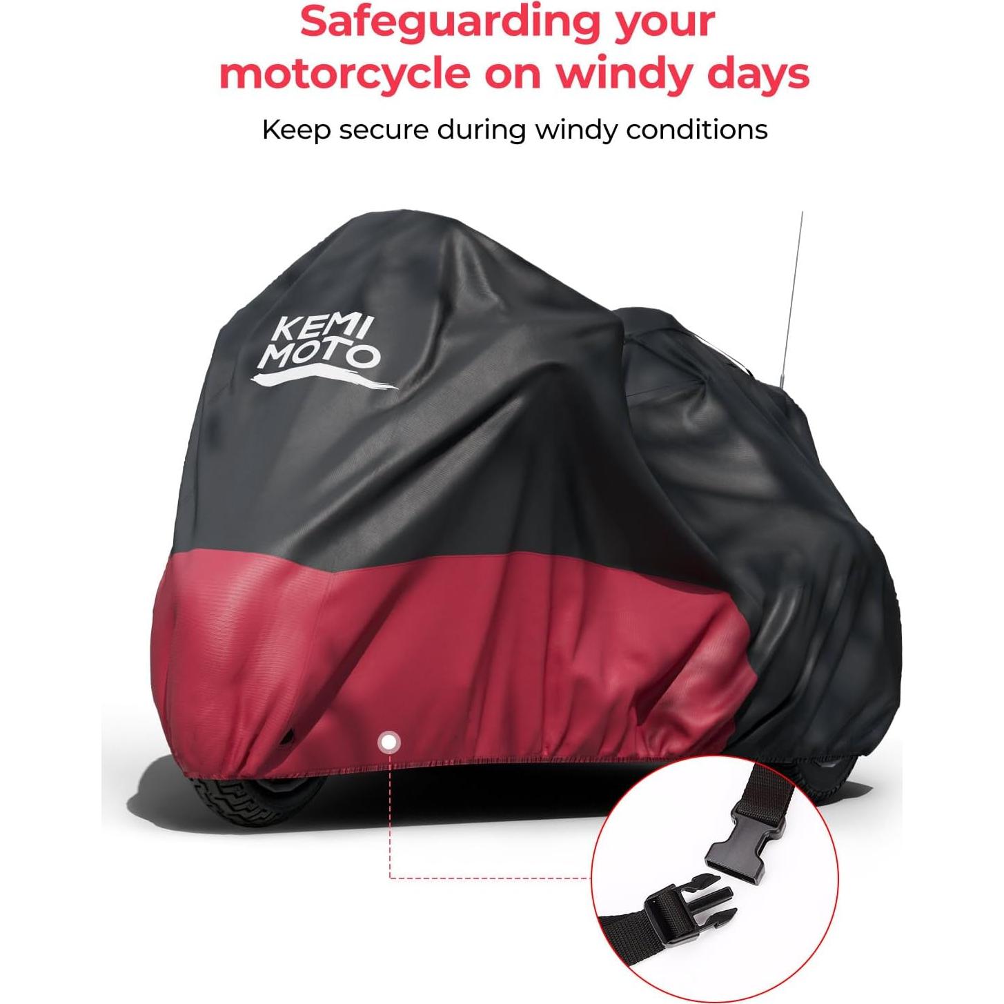 Funda para Motocicleta Trike KEMIMOTO Impermeable Rojo