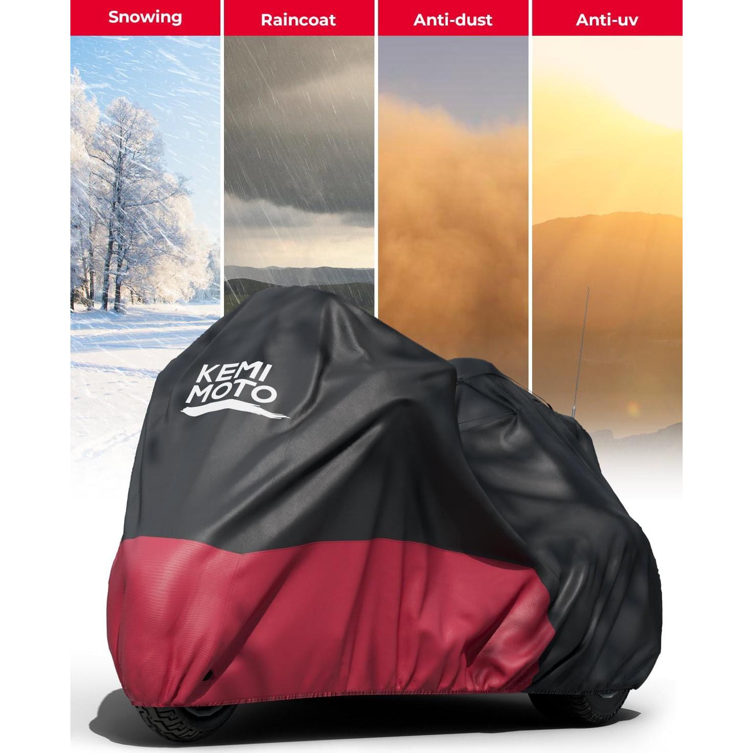 Funda para Motocicleta Trike KEMIMOTO Impermeable Rojo