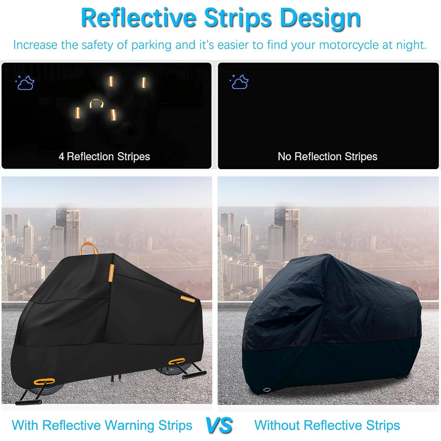 Cubierta de Motocicleta Impermeable INEZARI Ajuste Universal 220 cm