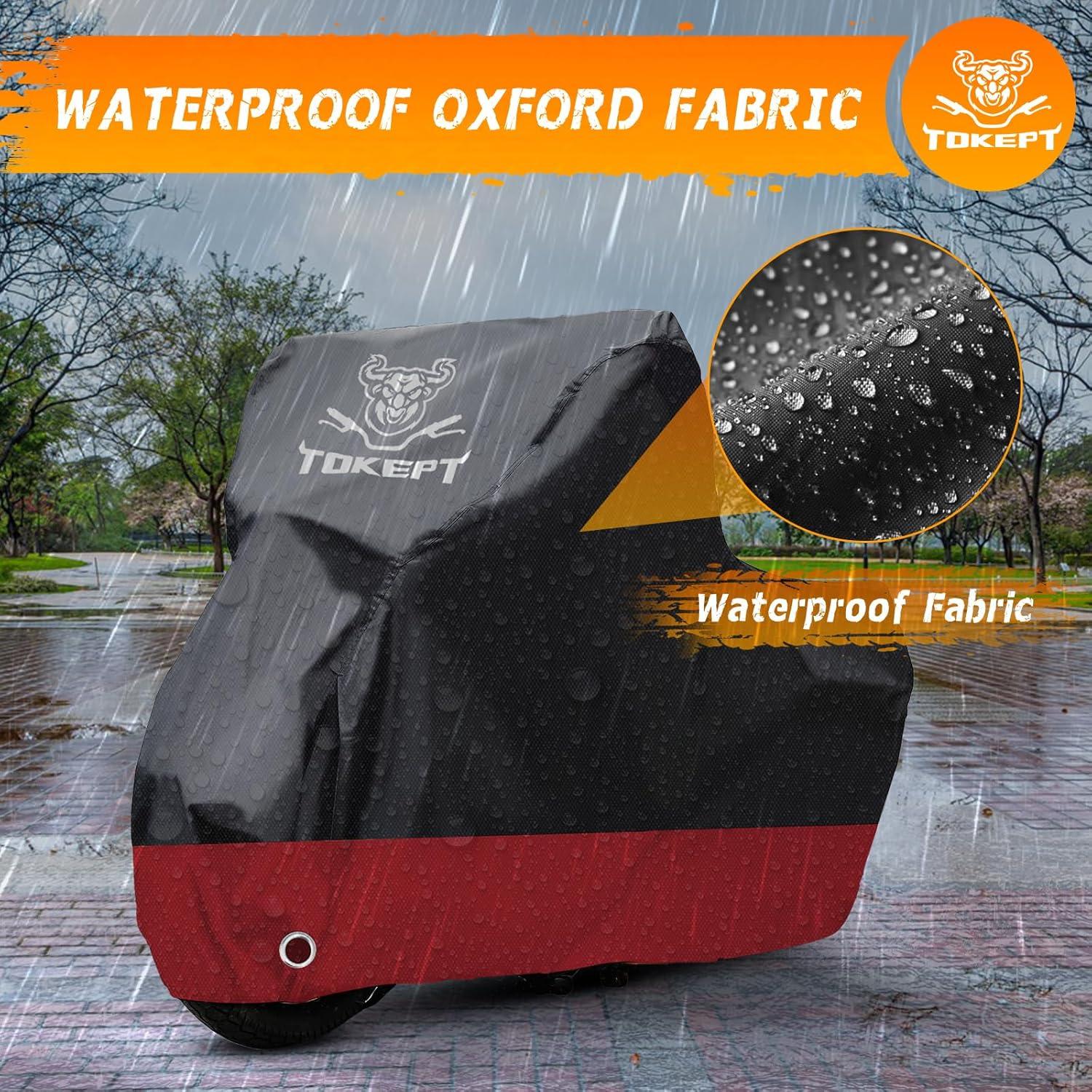 Cubierta de Motocicleta Impermeable Tokept XXL 264 cm Rojo