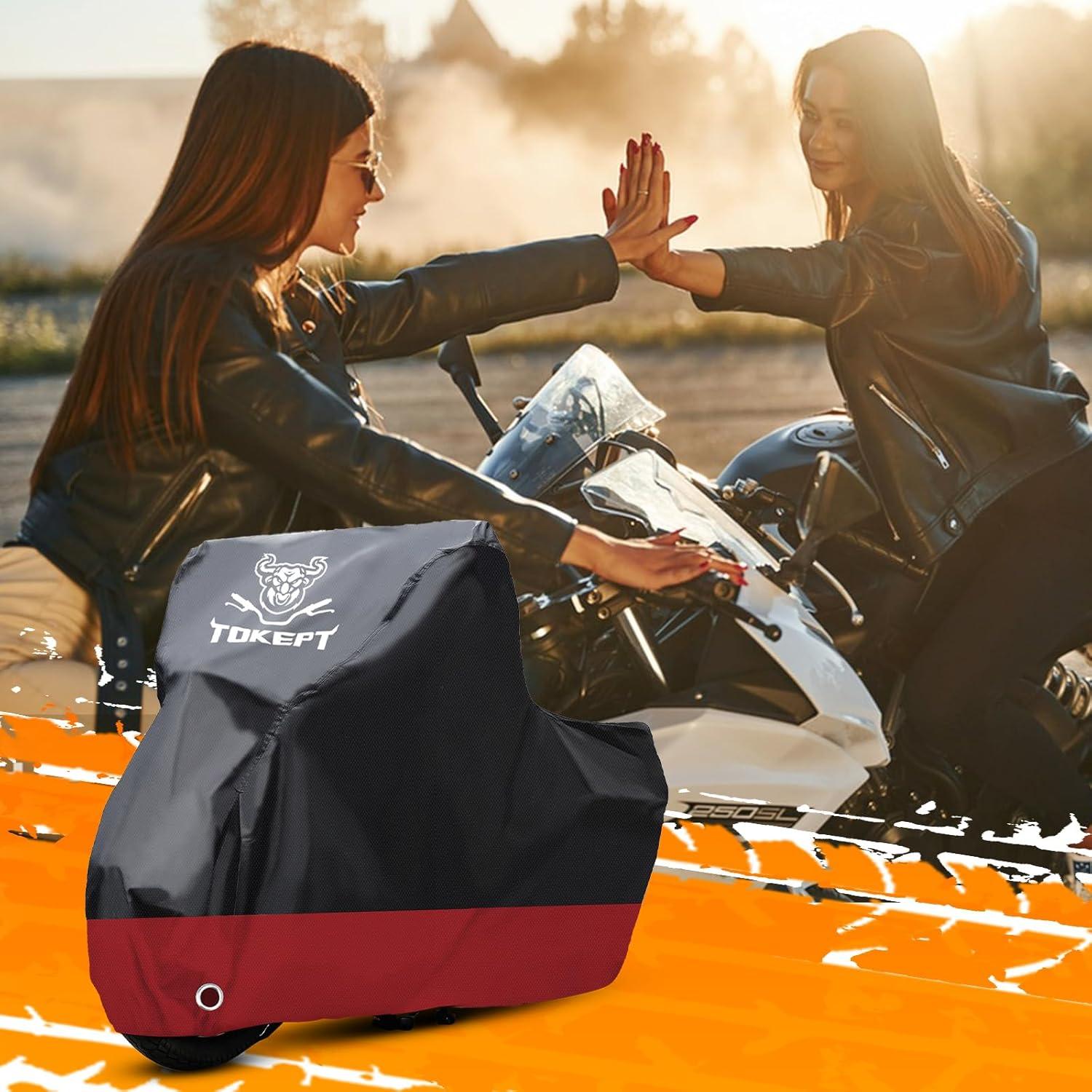 Cubierta de Motocicleta Impermeable Tokept XXL 264 cm Rojo