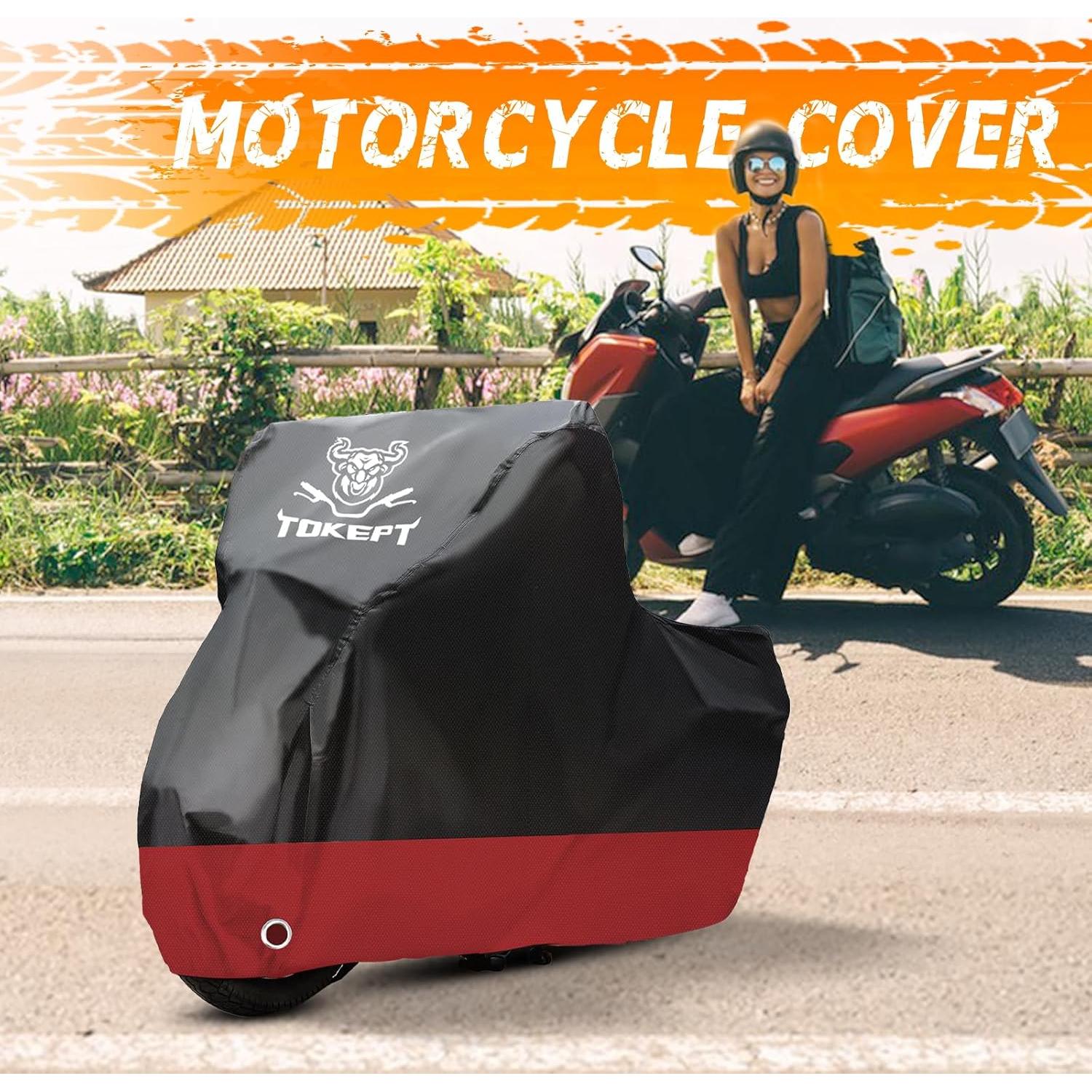 Cubierta de Motocicleta Impermeable Tokept XXL 264 cm Rojo