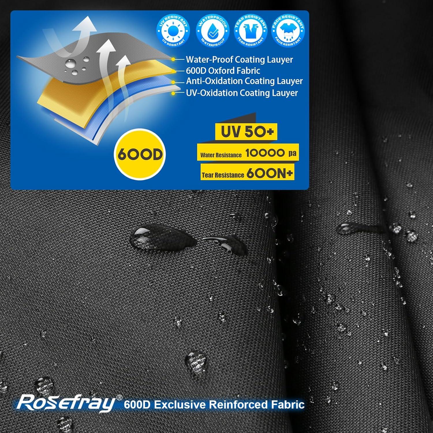Cubierta de Motocicleta Rosefray 600D Impermeable Negra
