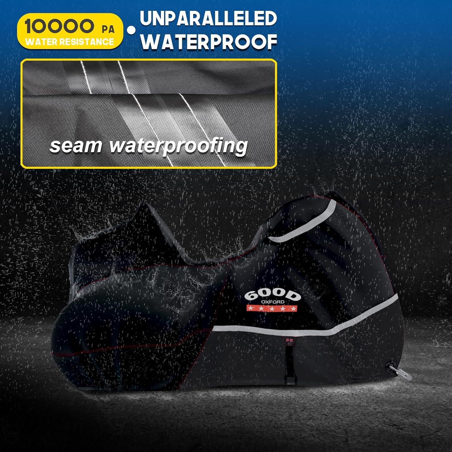 Cubierta de Motocicleta Rosefray 600D Impermeable Negra