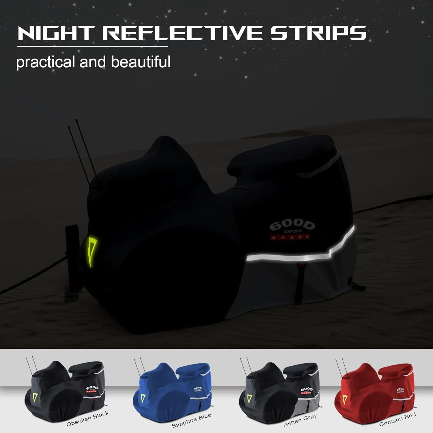 Cubierta de Motocicleta Rosefray 600D Impermeable Negra