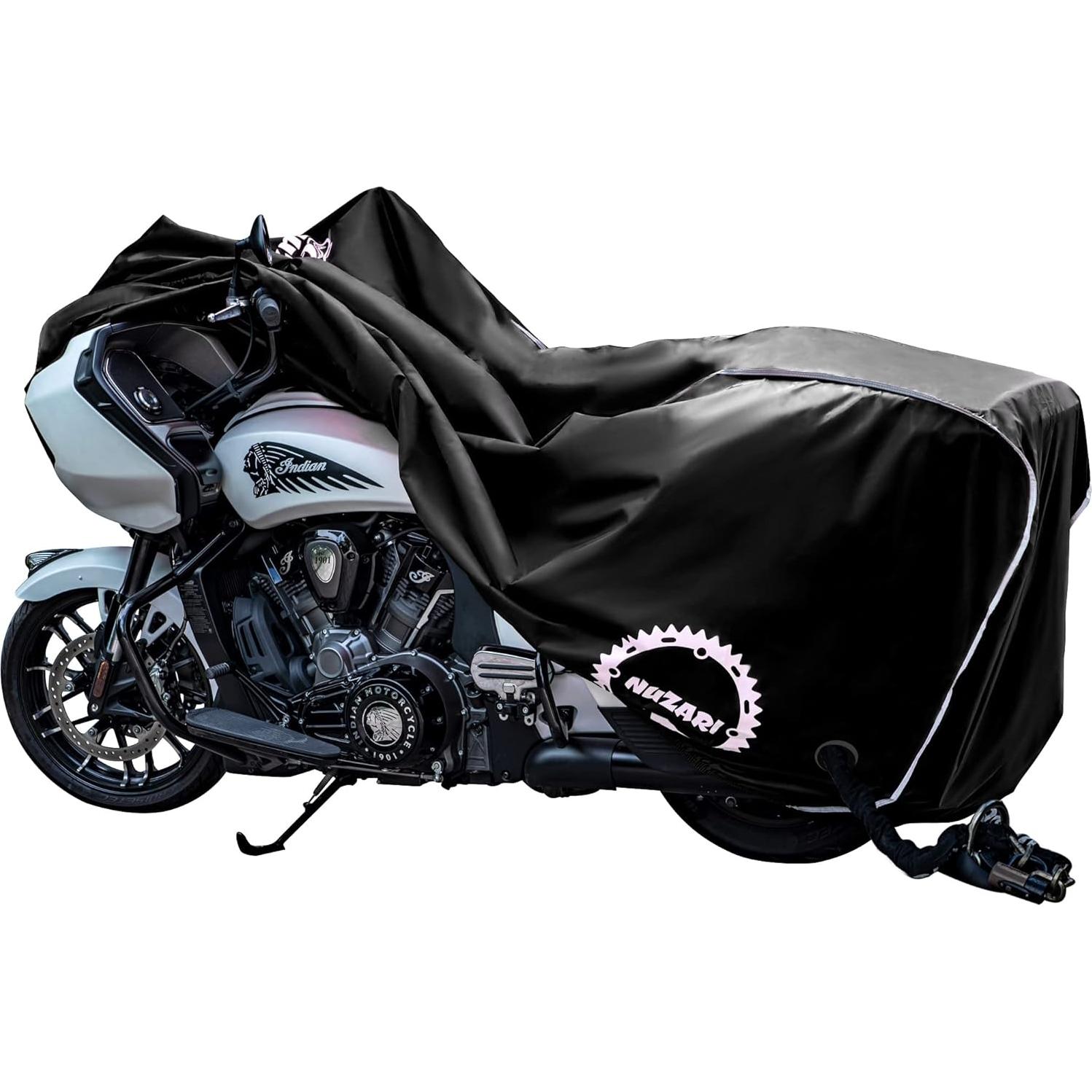 Cubierta de Motocicleta Nuzari XX-Large Impermeable Negra