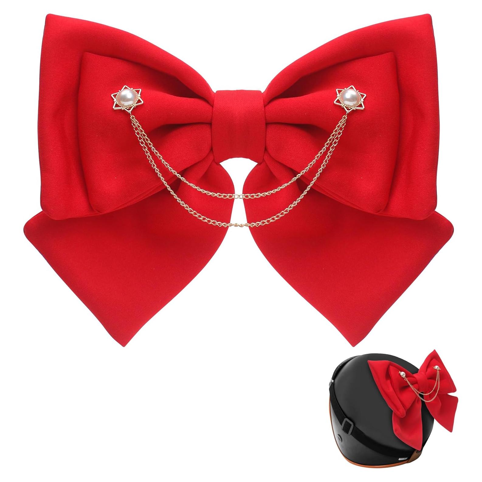 Moño para Casco de Motocicleta Marsrut Rojo - Adorno Ligero