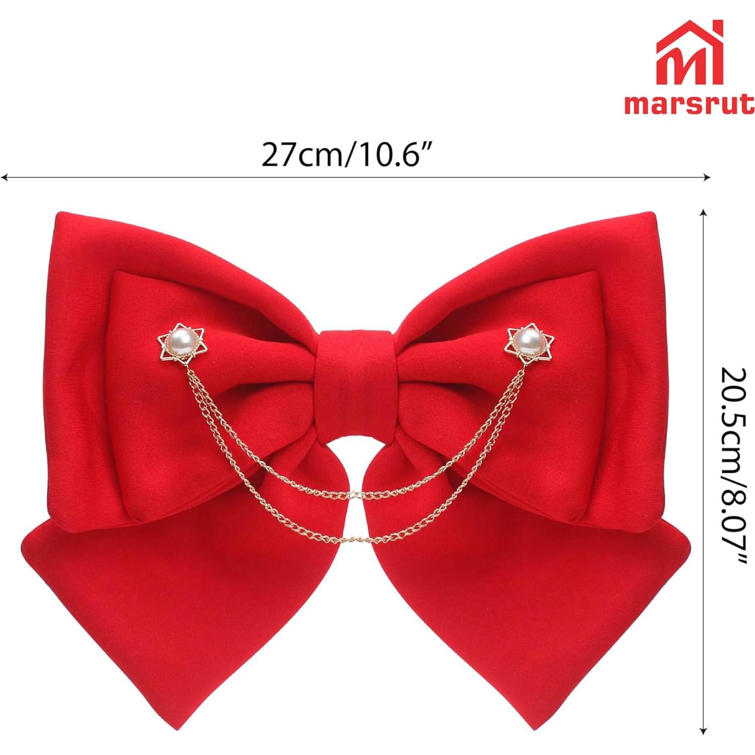 Moño para Casco de Motocicleta Marsrut Rojo - Adorno Ligero