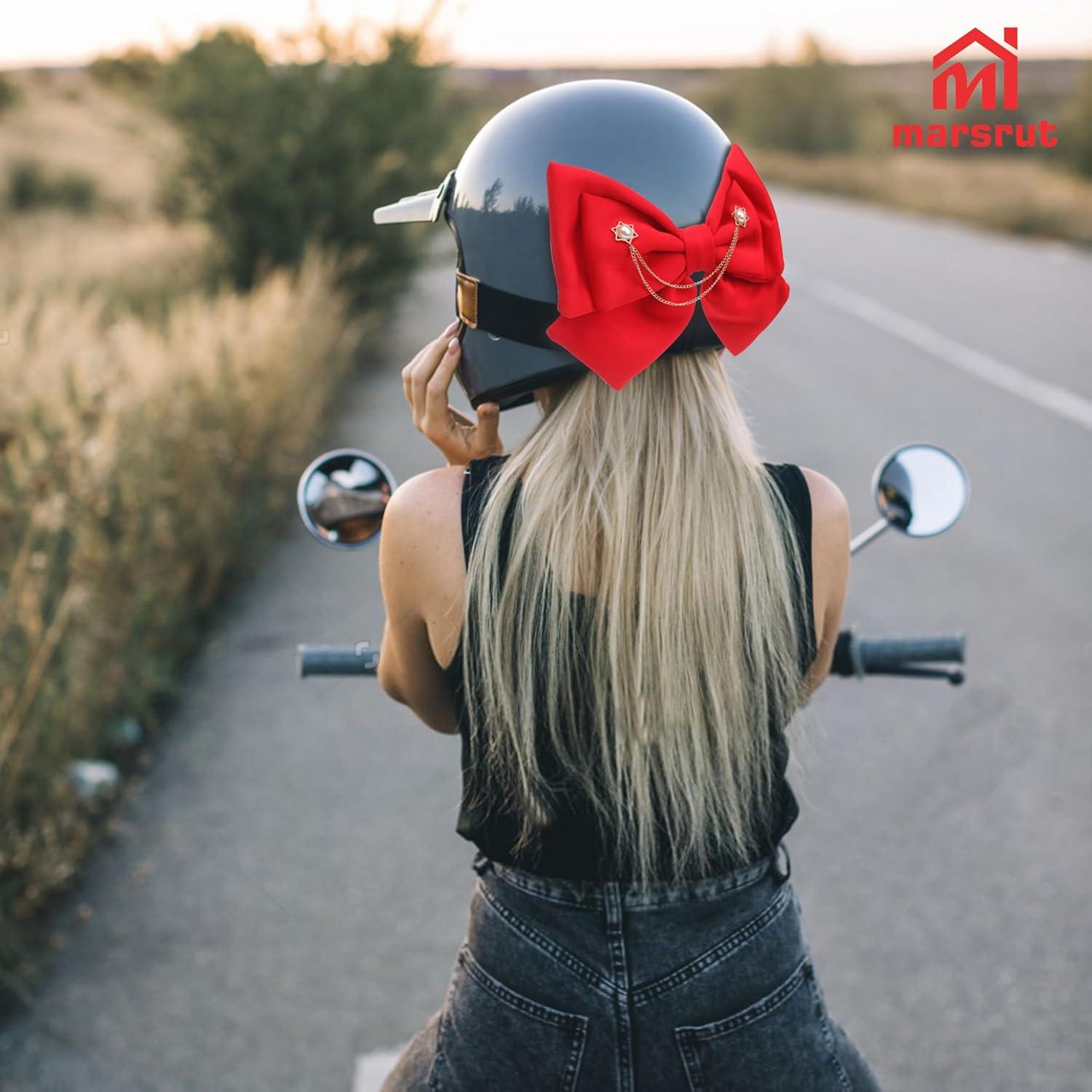 Moño para Casco de Motocicleta Marsrut Rojo - Adorno Ligero