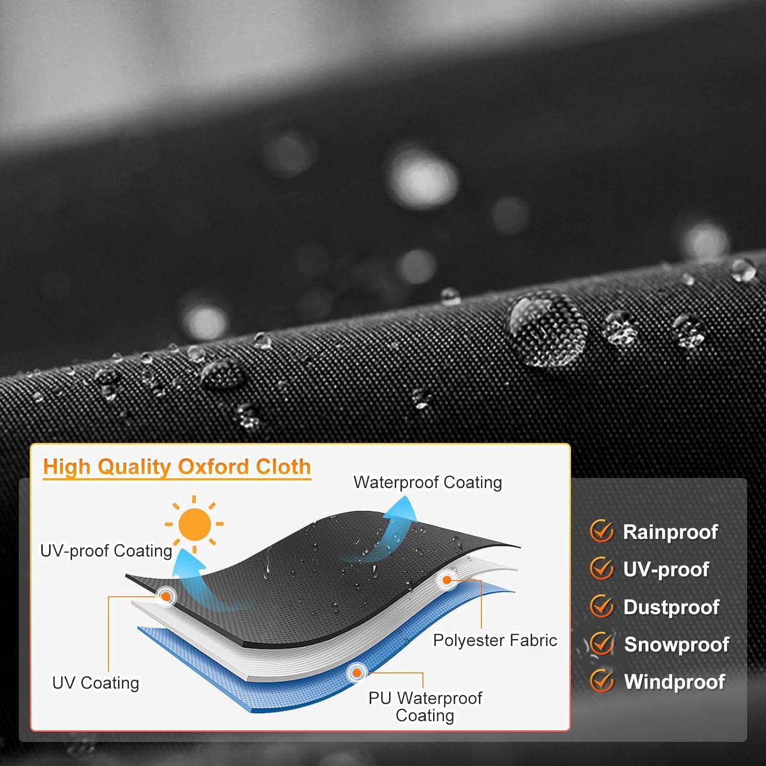 Cubierta ATV Impermeable Tokept L 198x94x107cm Negro