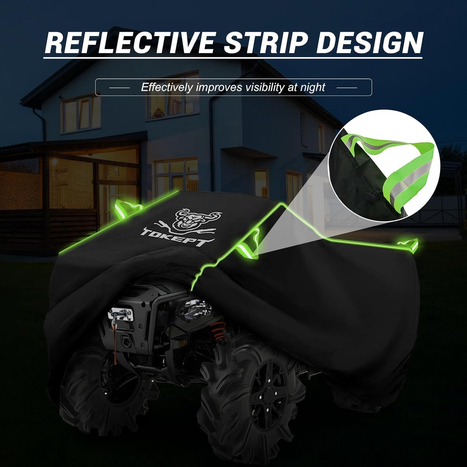 Cubierta ATV Impermeable Tokept L 198x94x107cm Negro