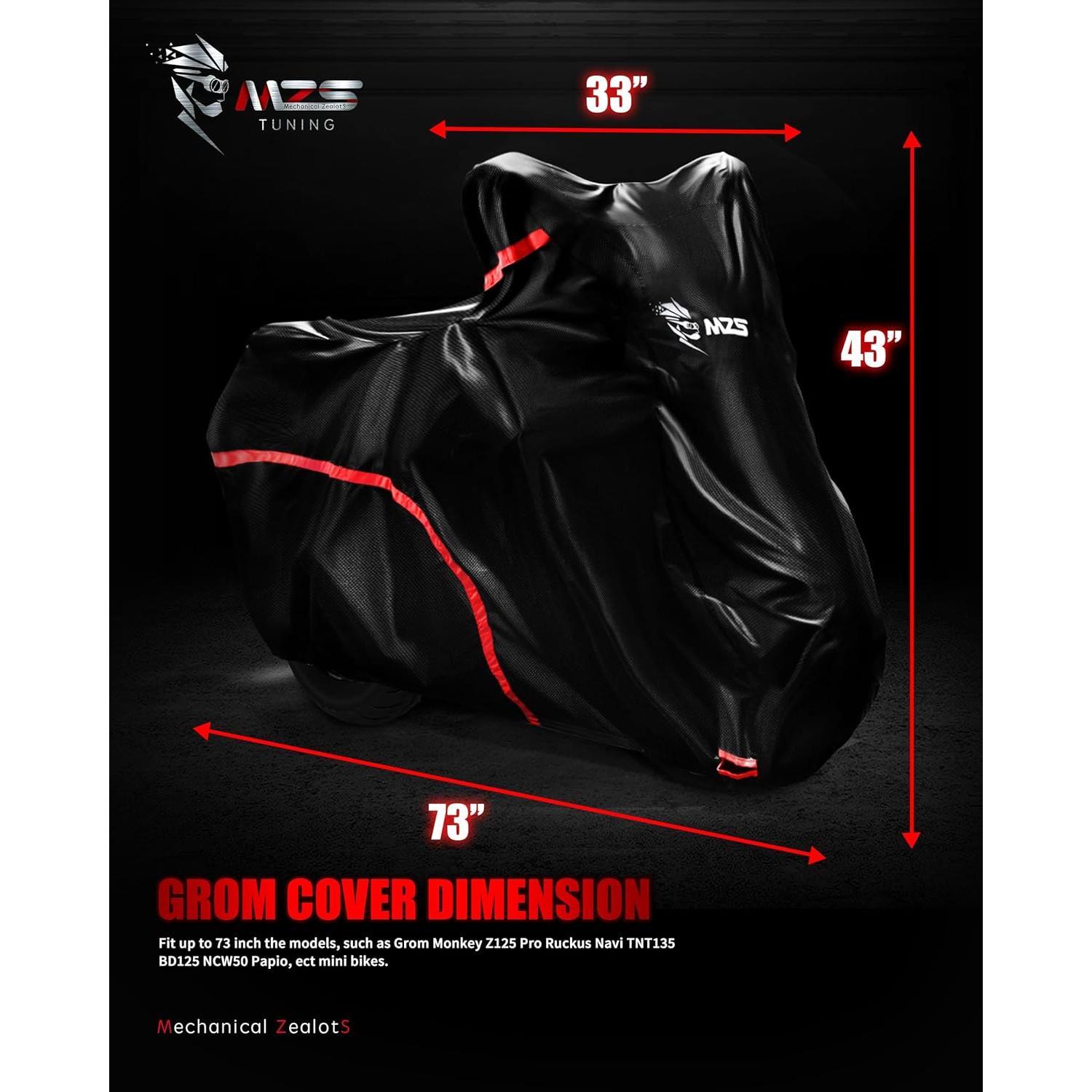 Funda de Motocicleta MZS Impermeable 73" para Scooter