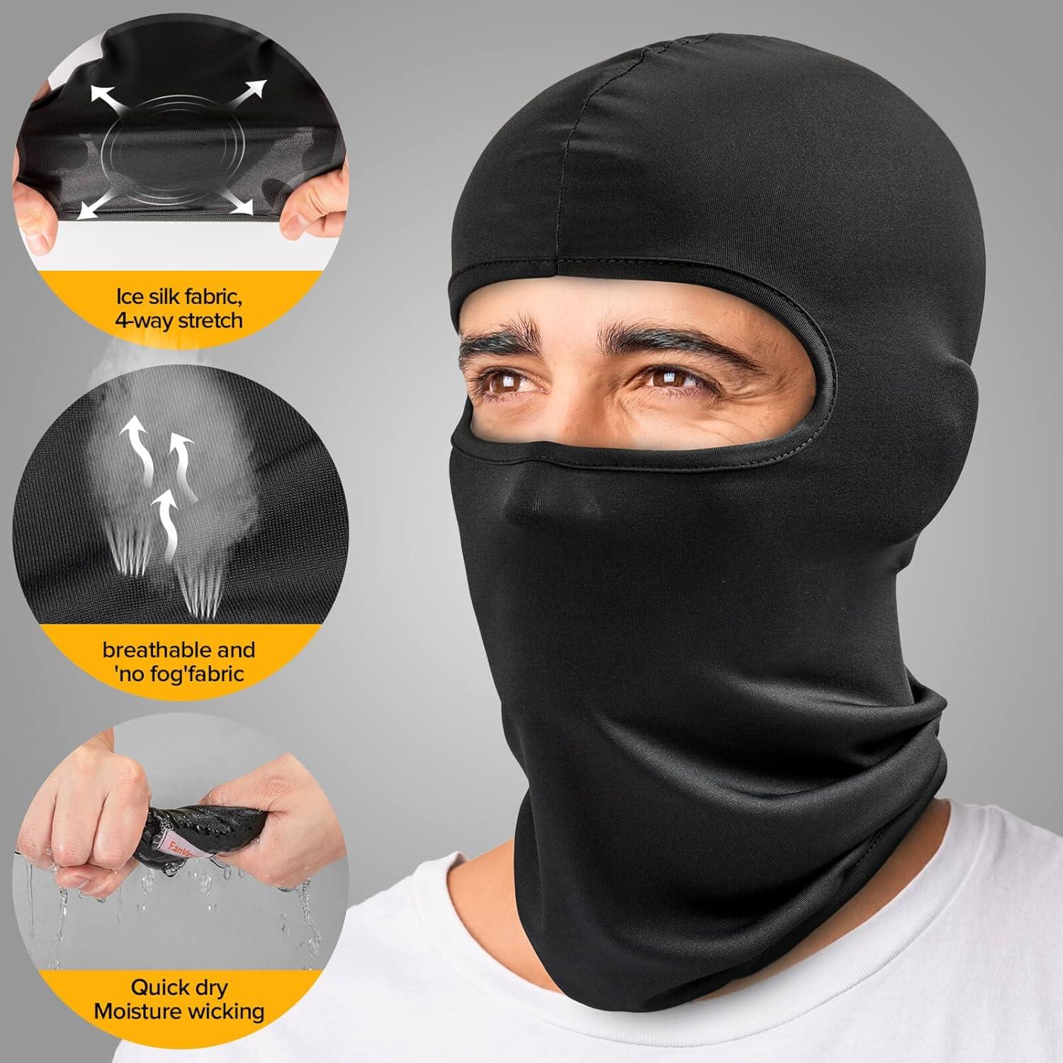 Balaclava térmica transpirable para invierno - Unisex - Negro