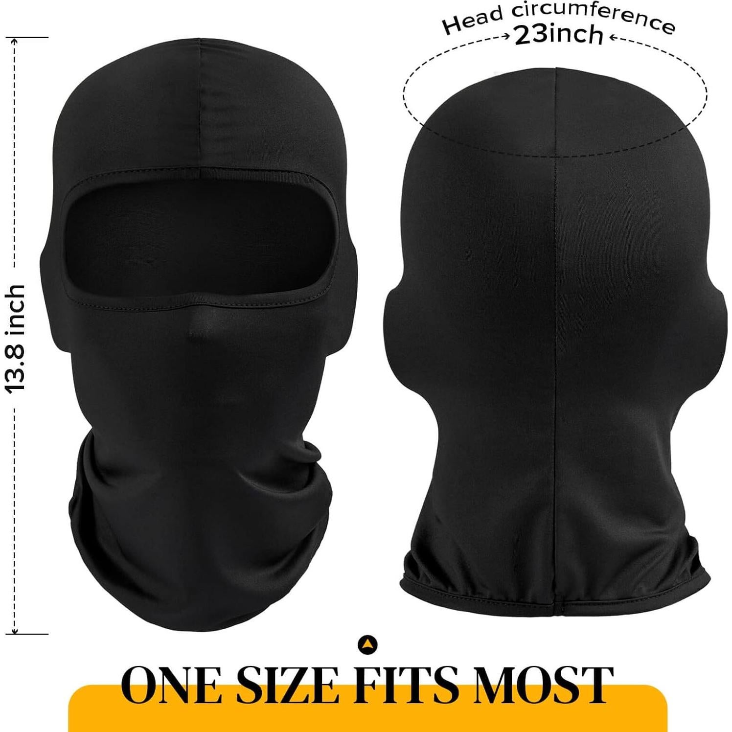 Balaclava térmica transpirable para invierno - Unisex - Negro