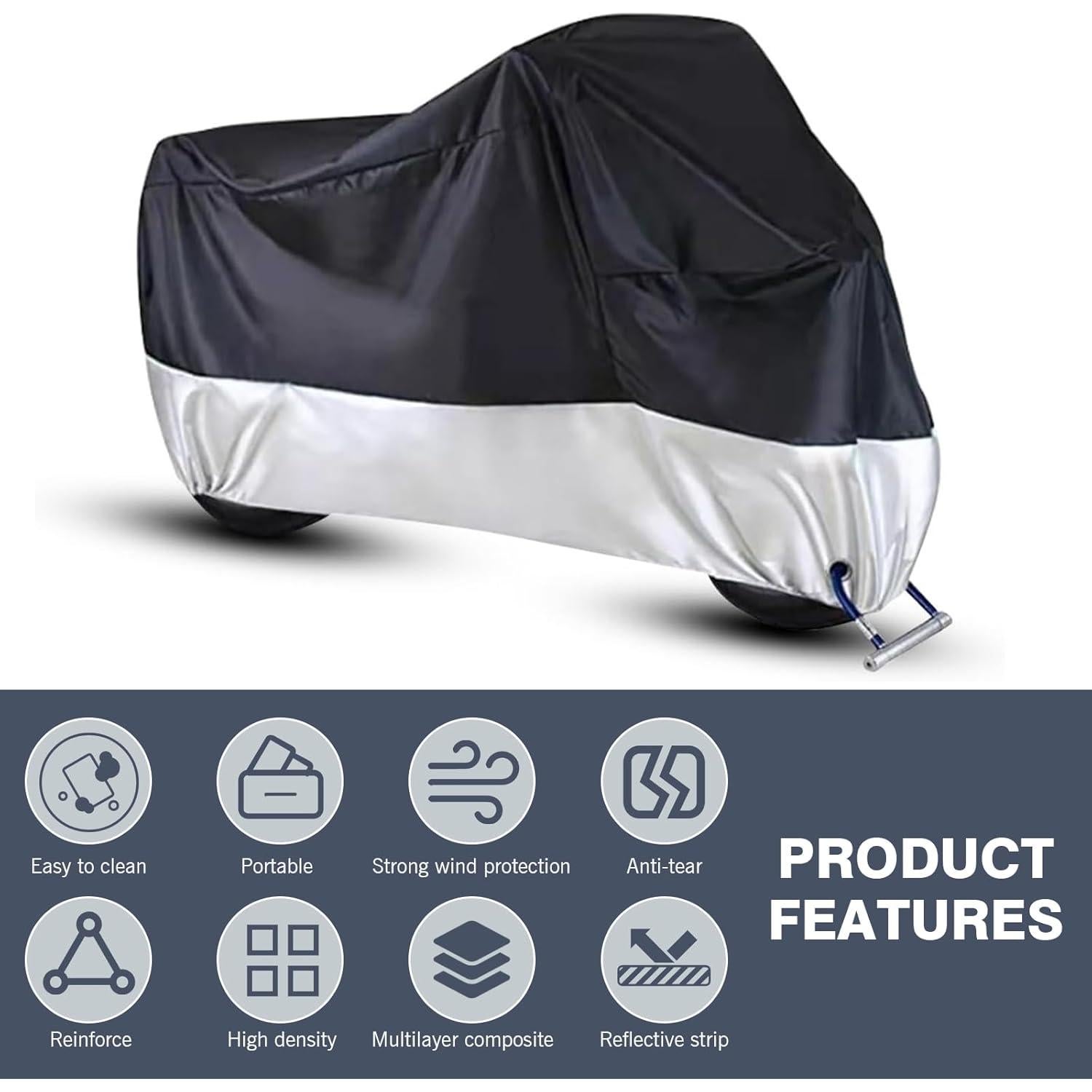 Cubierta de Motocicleta Zeathery HERYCZ3333SI Impermeable