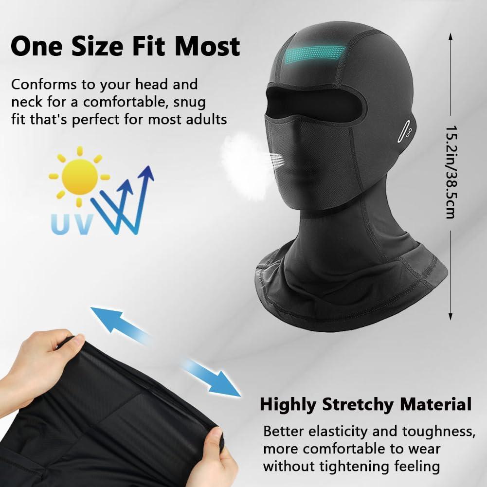 Balaclava Deportiva Transpirable UV 50+ para Ciclismo y Motociclismo