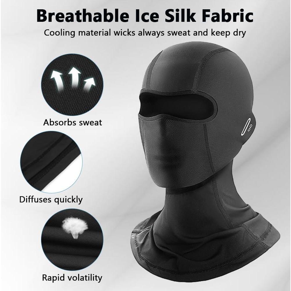 Balaclava Deportiva Transpirable UV 50+ para Ciclismo y Motociclismo
