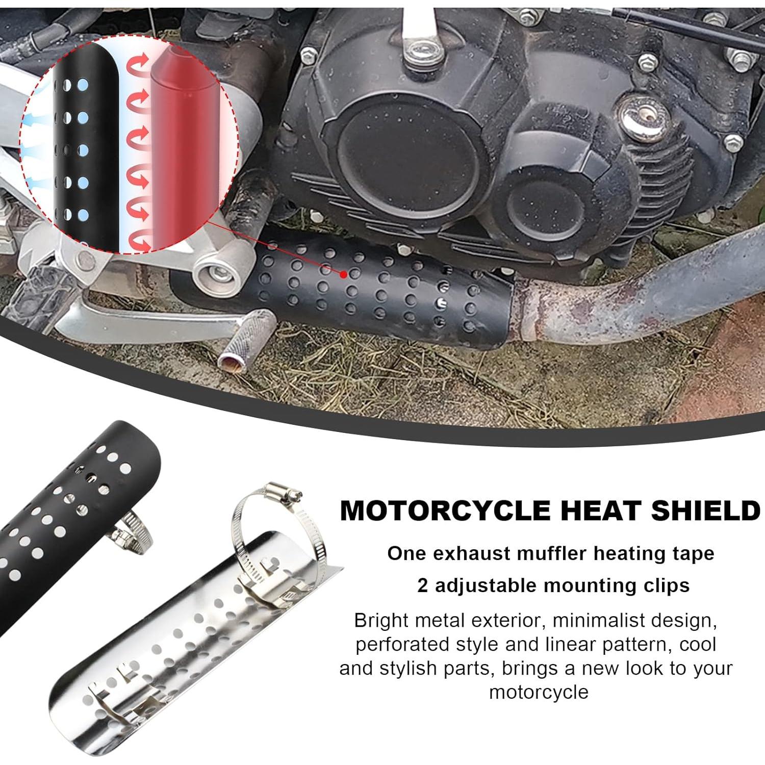 Escudo Térmico de Motocicleta Wevdn con Abrazaderas 22.8x6 cm