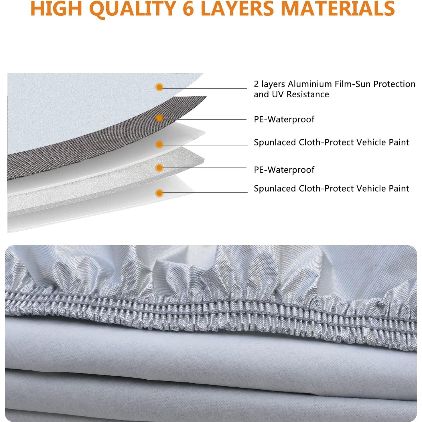 Funda para Coche SEAZEN 6 Capas Impermeable para Sedán 200"