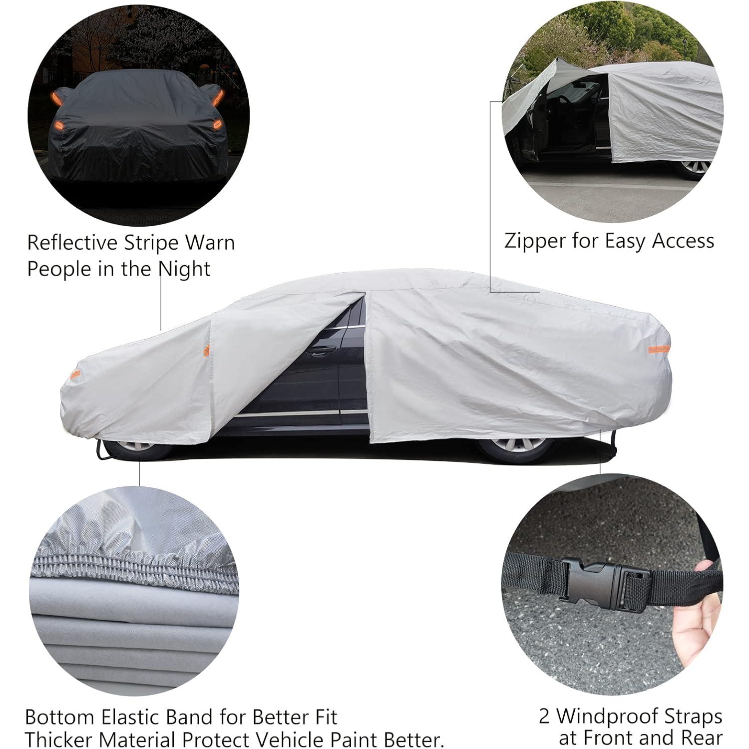 Funda para Coche SEAZEN 6 Capas Impermeable para Sedán 200"
