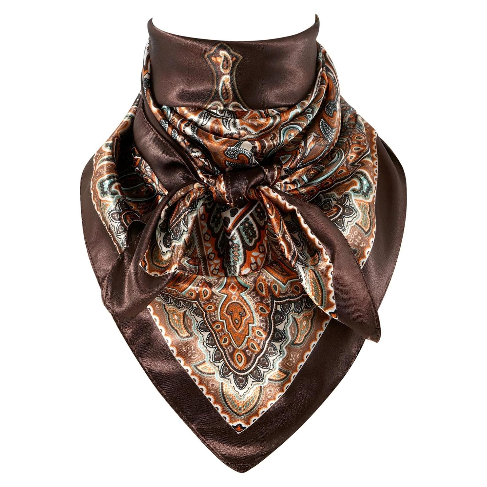 Pañuelo Cowboy Gerinly 90x90cm para Hombres - Bandana de Seda