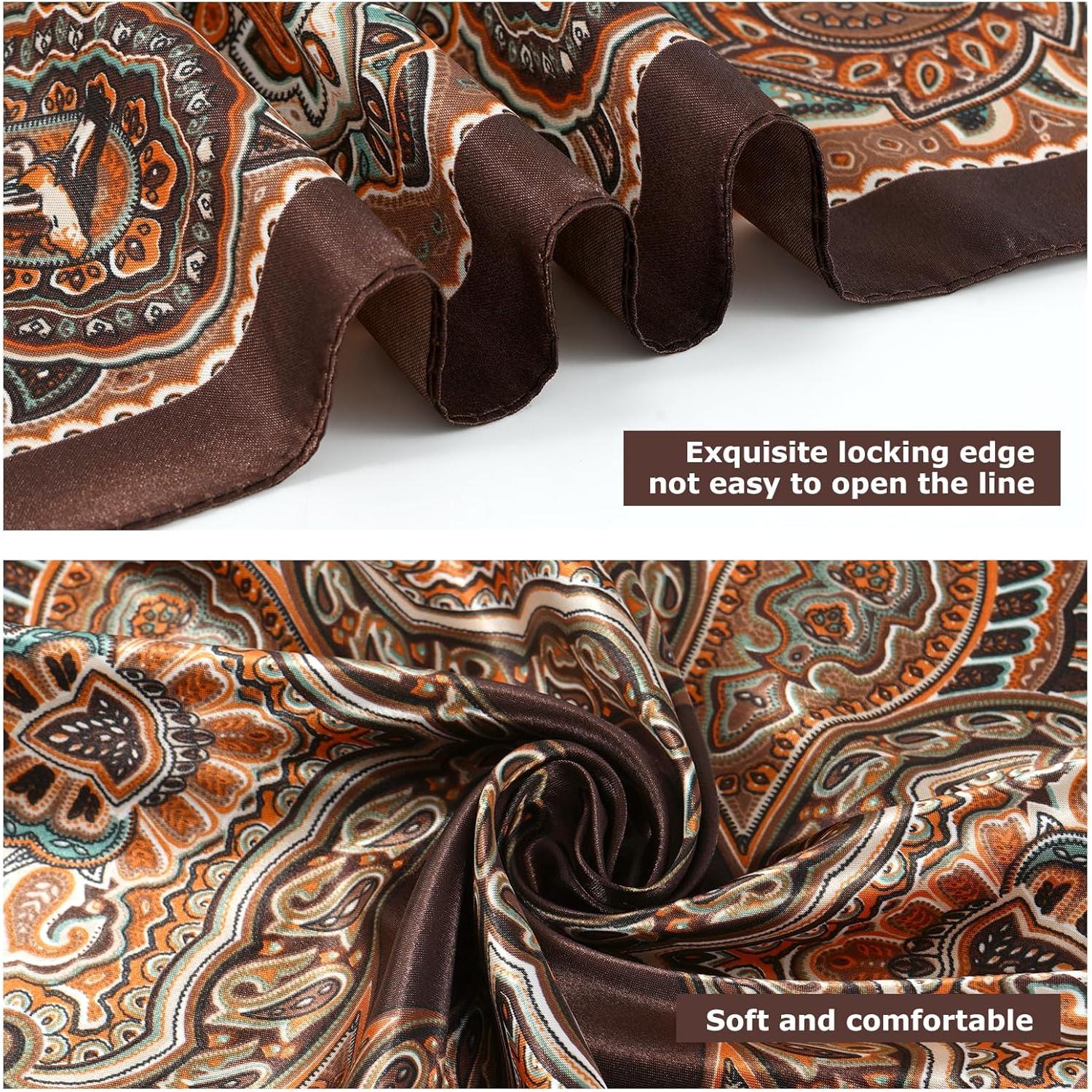 Pañuelo Cowboy Gerinly 90x90cm para Hombres - Bandana de Seda