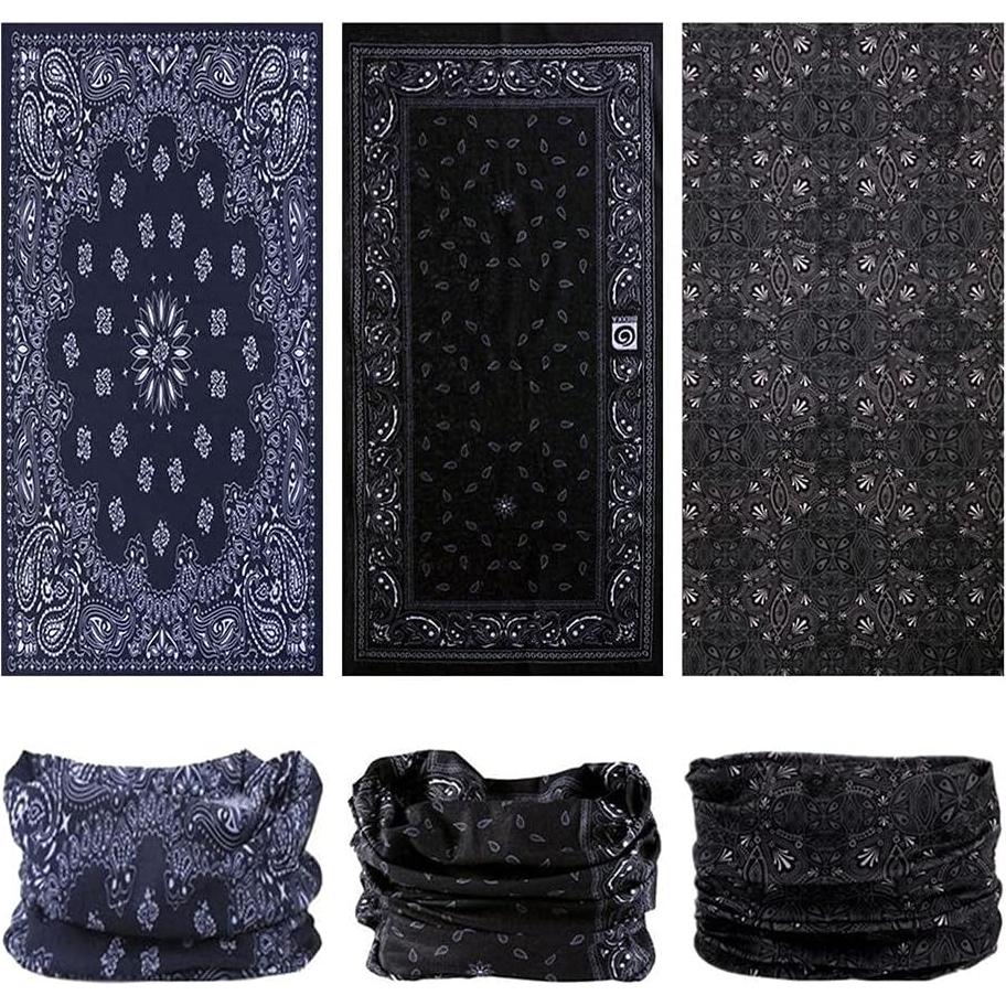 Diadema Multifuncional VANCROWN 12PCS Microfibra Negra