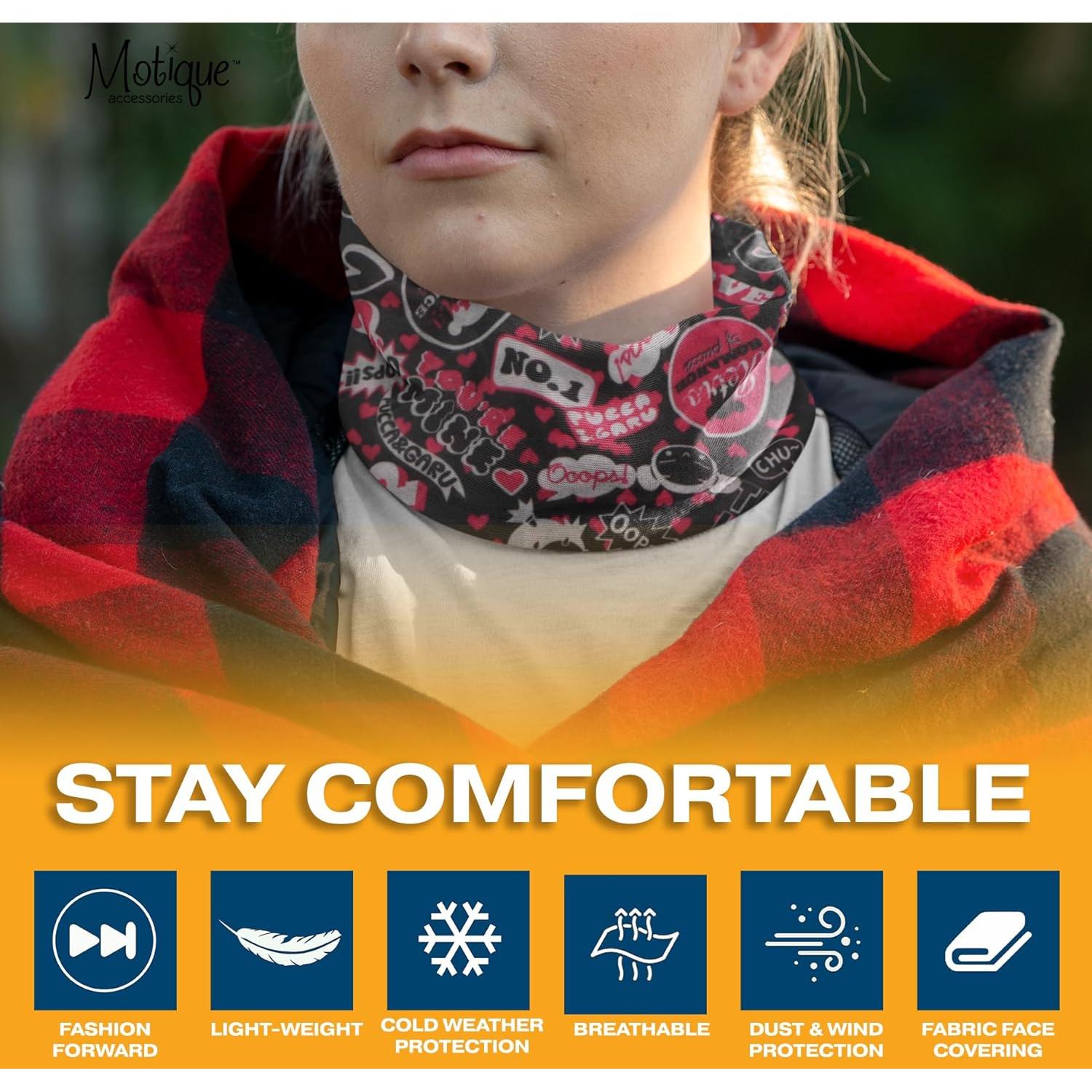 Gaiter de Cuello Motique Accessories Estampado Paisley Rojo