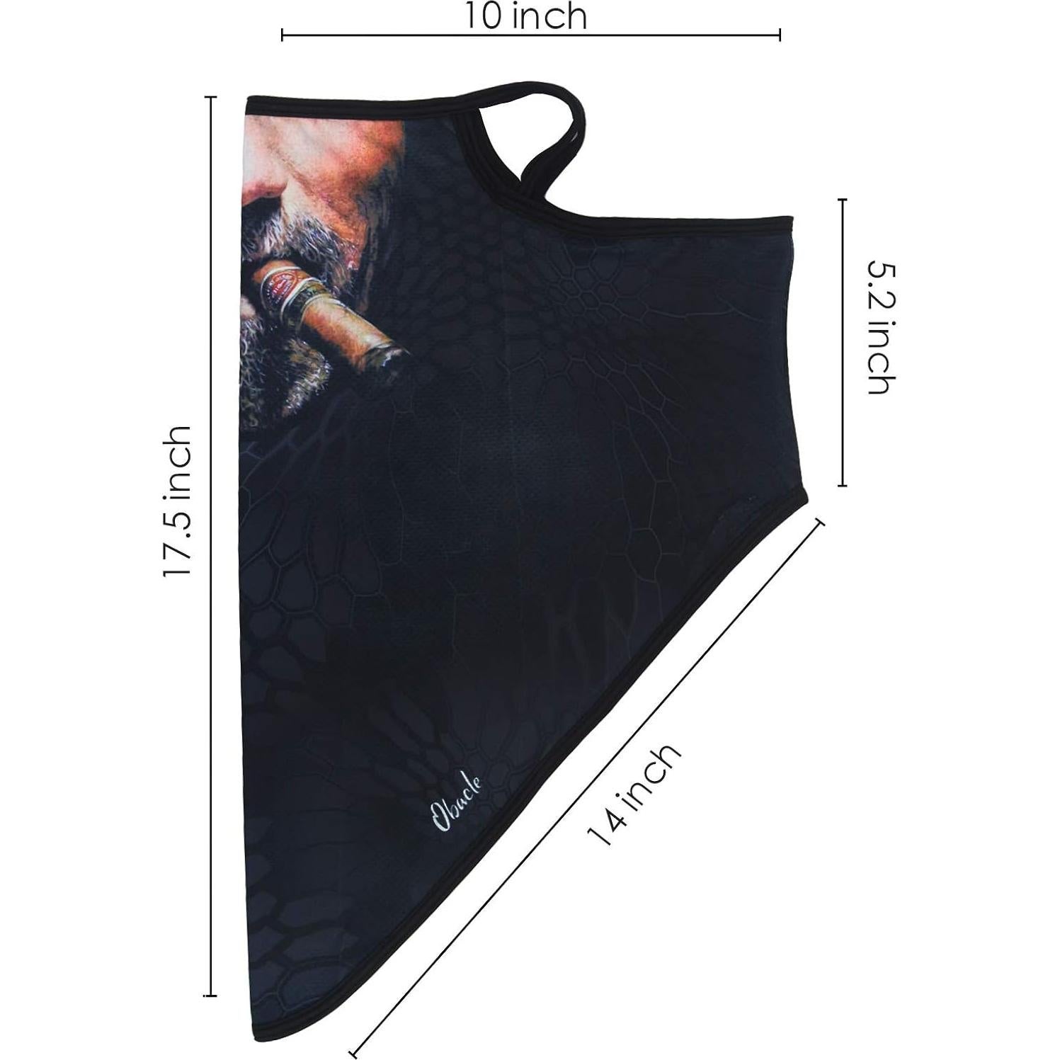 Mascarilla de Cuello Obacle Unisex con Bucles para Orejas 44.5x25.4cm