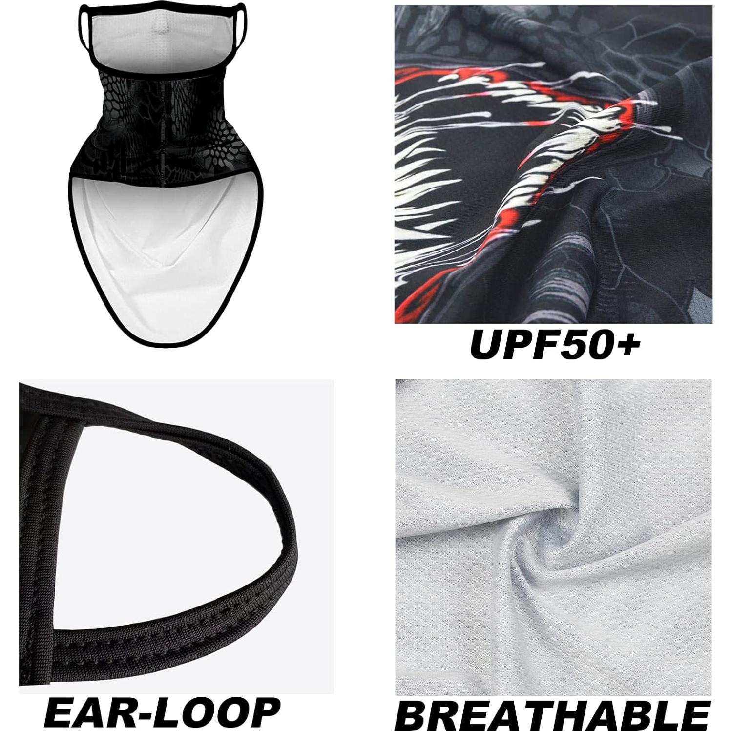 Mascarilla Bandana Obacle Unisex con Bucles y Gaiter Cuello