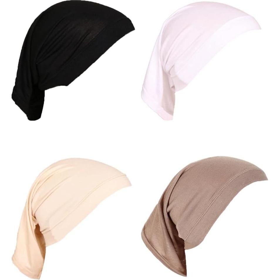 Gorro Hijab Elástico Yeieeo para Mujeres - Bufanda Transpirable 1/2/4 Piezas
