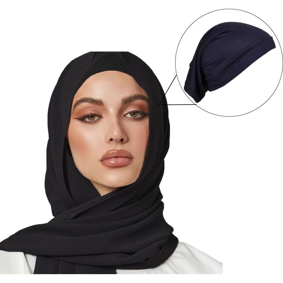 Gorro Hijab Elástico Yeieeo para Mujeres - Bufanda Transpirable 1/2/4 Piezas