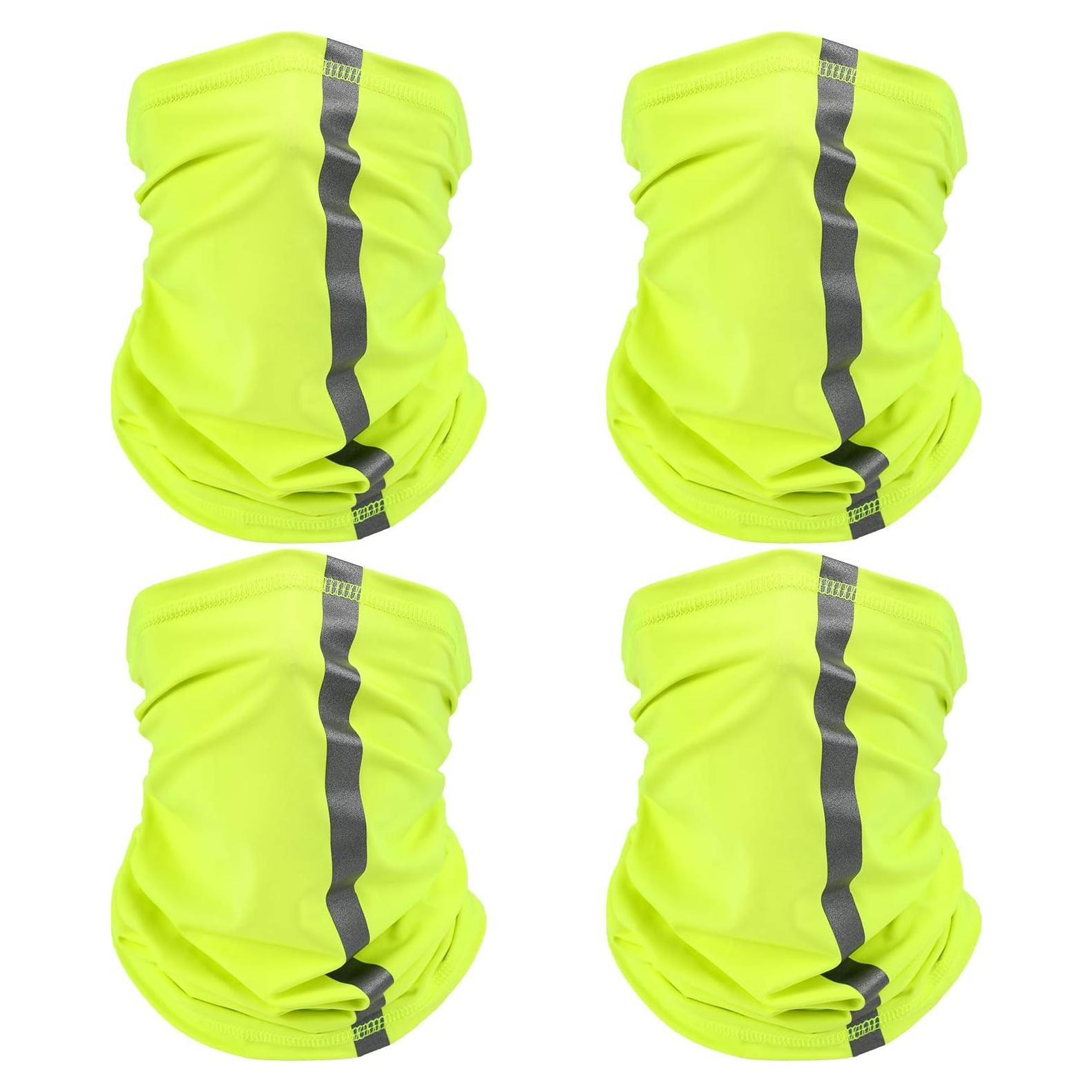 Gaiters de Cuello SATINIOR 4 Pcs Reflectantes UV Amarillo