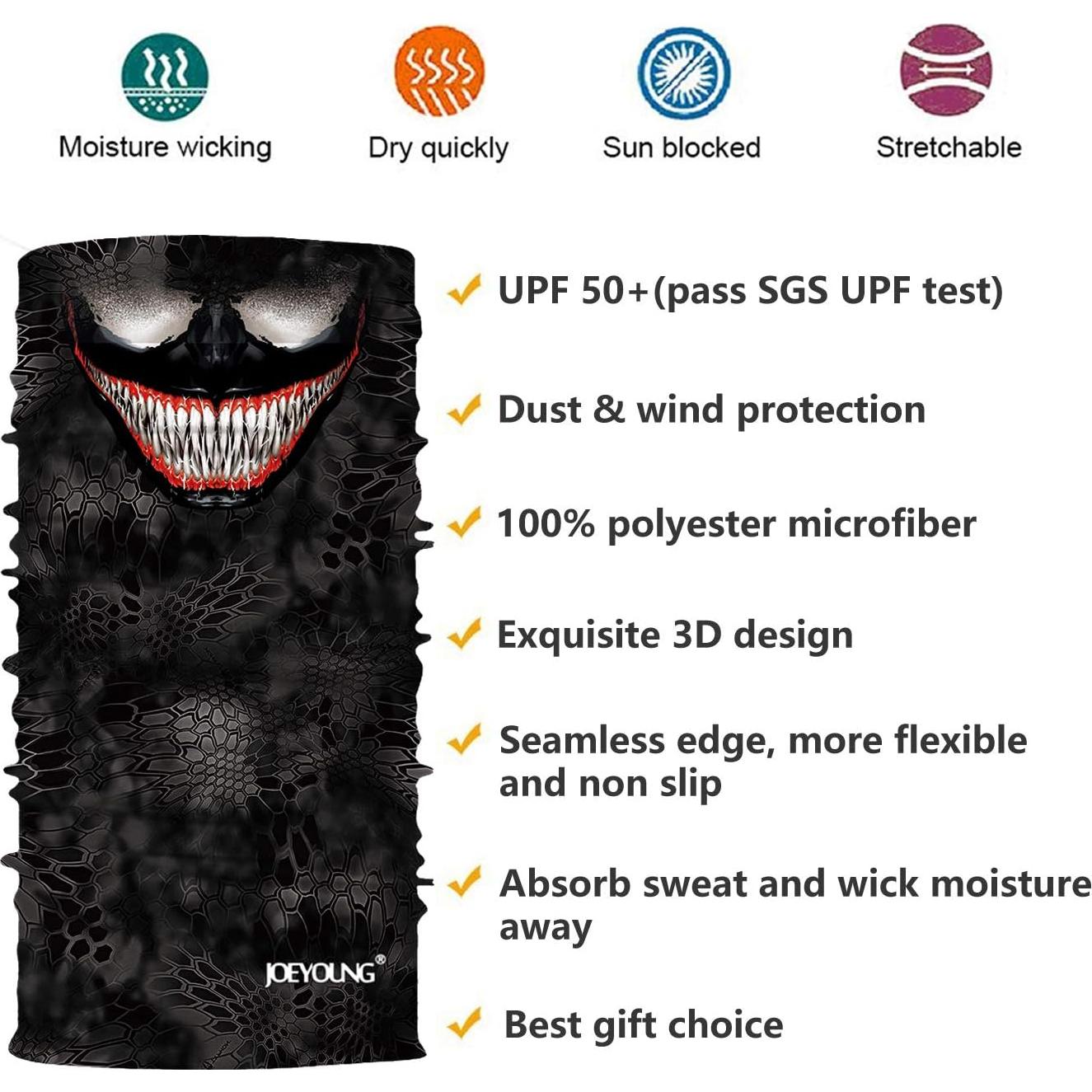 Máscara Solar 3D JOEYOUNG para Correr y Motocicleta