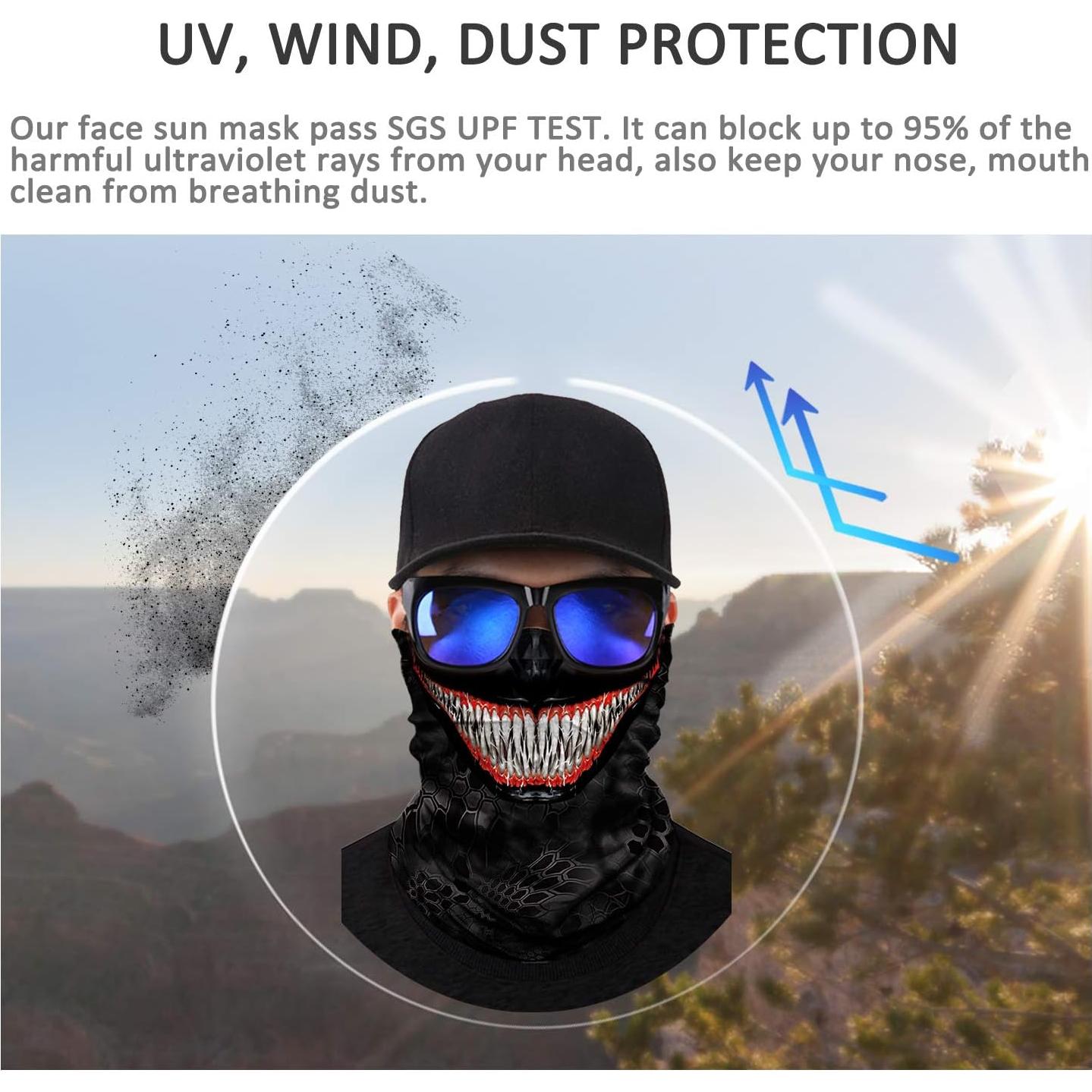 Máscara Solar 3D JOEYOUNG para Correr y Motocicleta