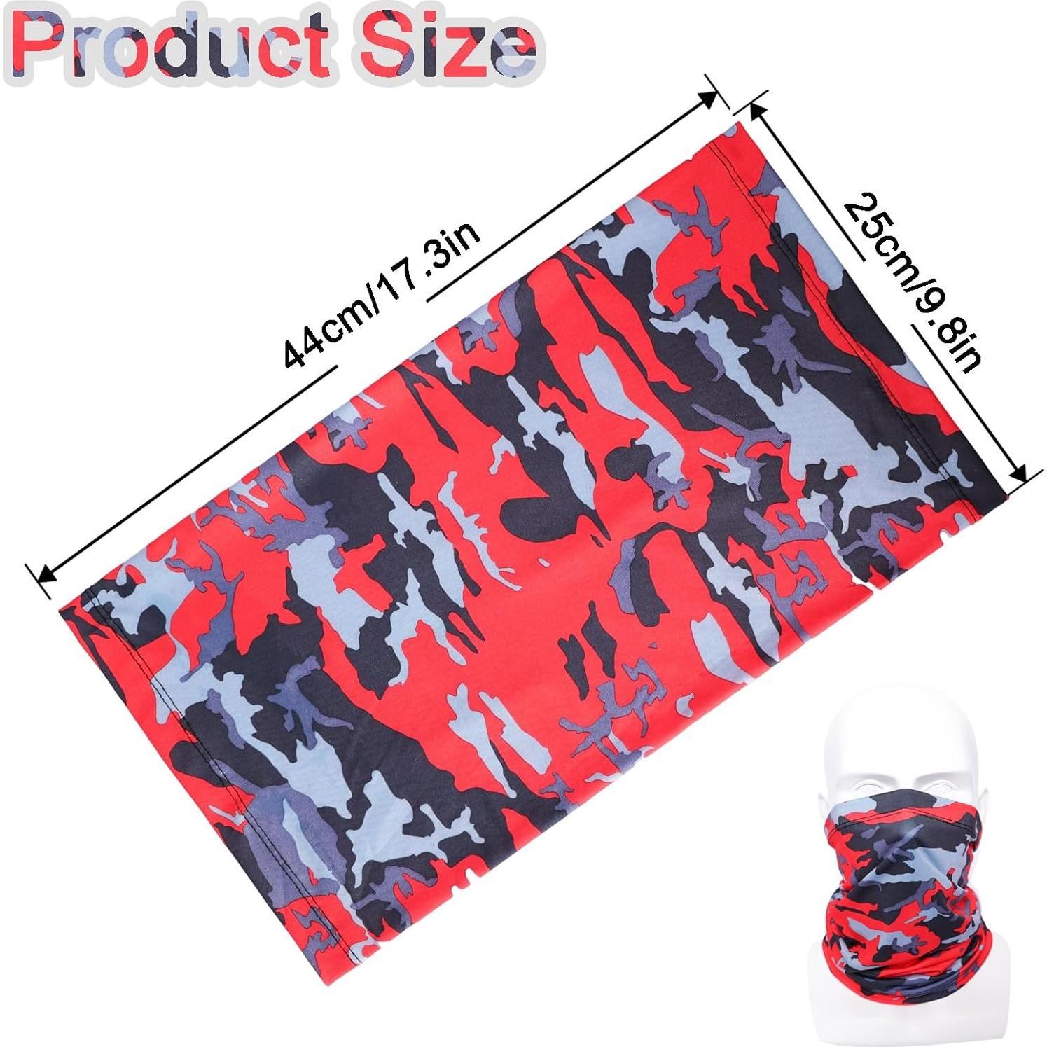 Paquete de 8 Gaiters de Cuello Balaclava UV para Adultos