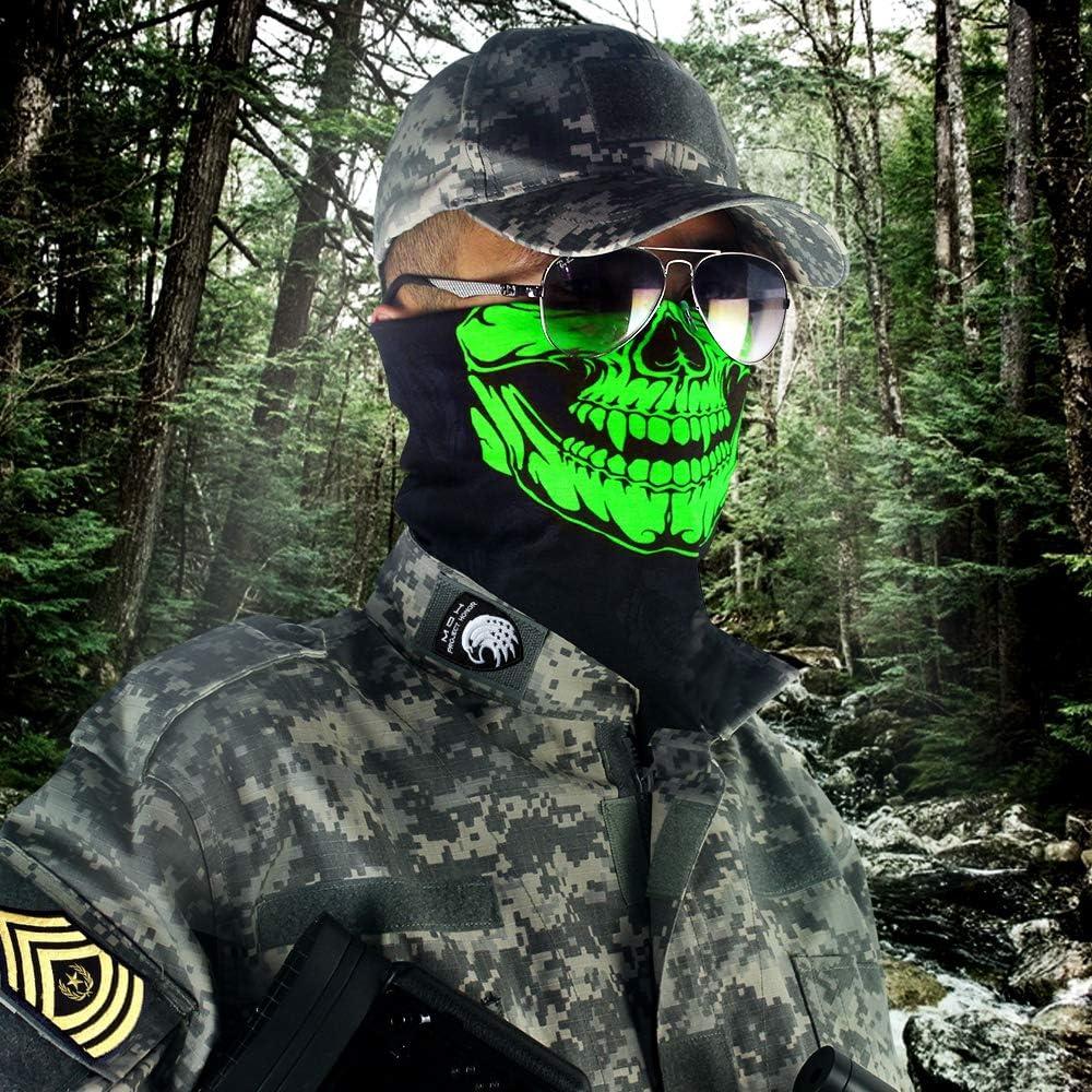 Máscara de cara calavera Olarveo, media máscara transpirable