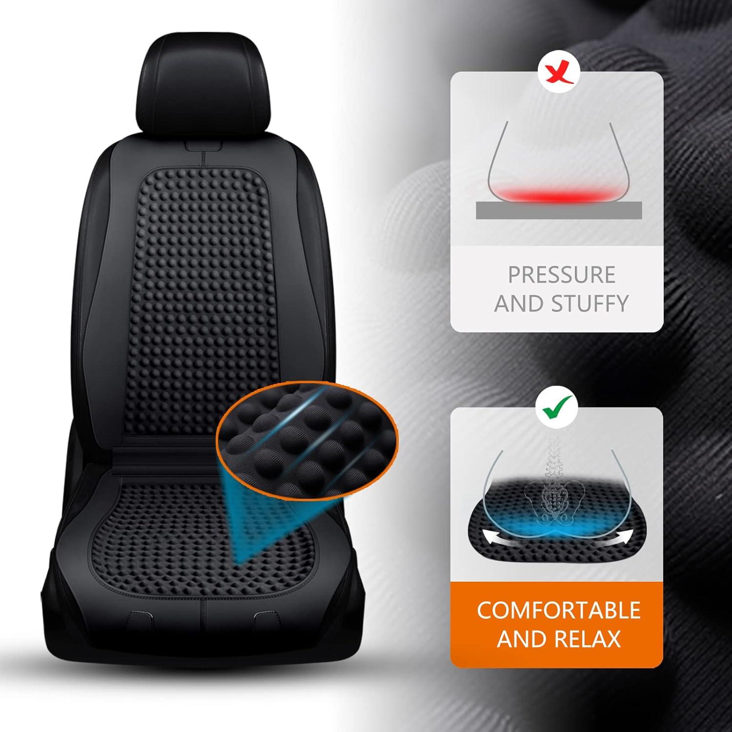 Funda de Asiento de Coche Sojoy con Cojín de Gel Negro 116.84x50.8cm