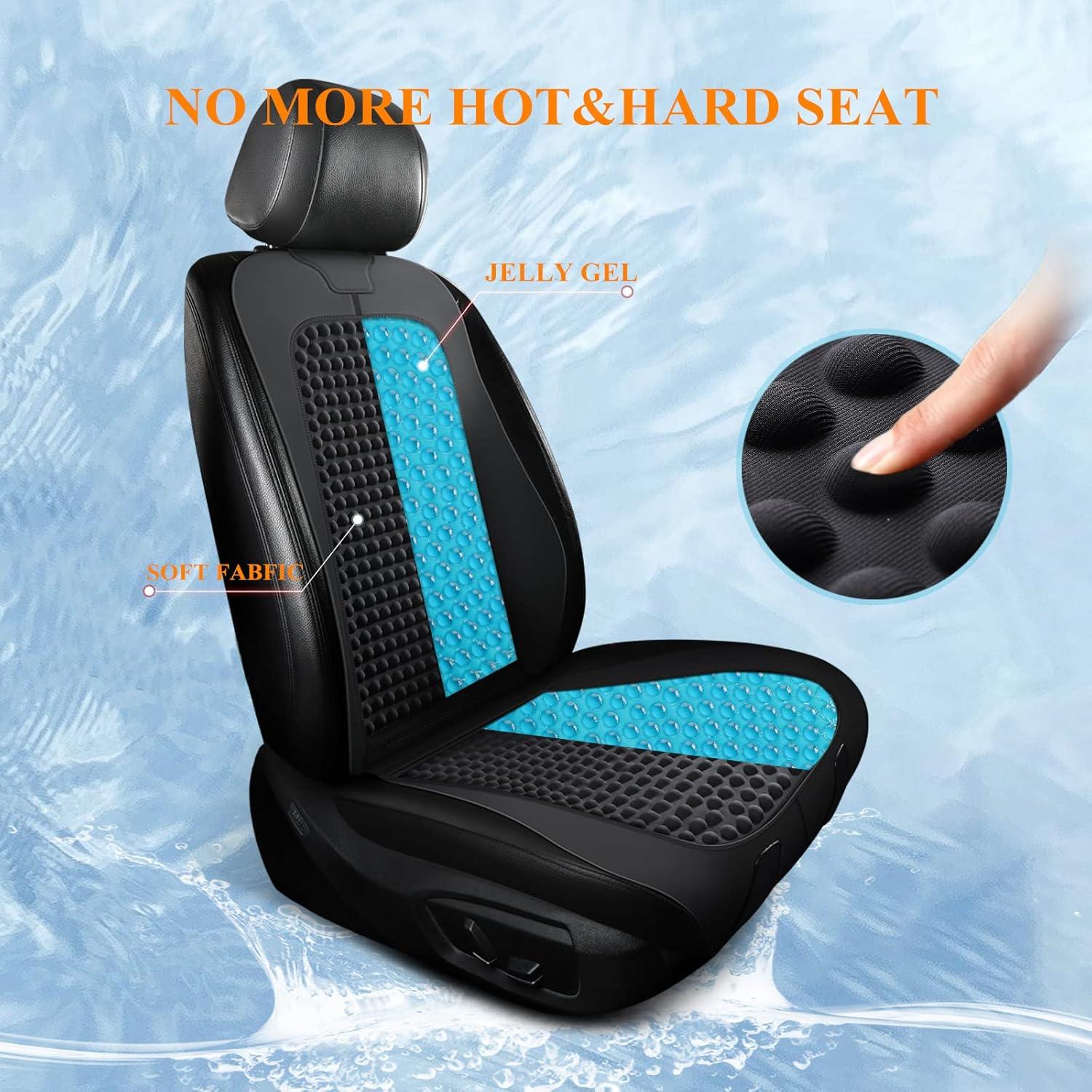 Funda de Asiento de Coche Sojoy con Cojín de Gel Negro 116.84x50.8cm