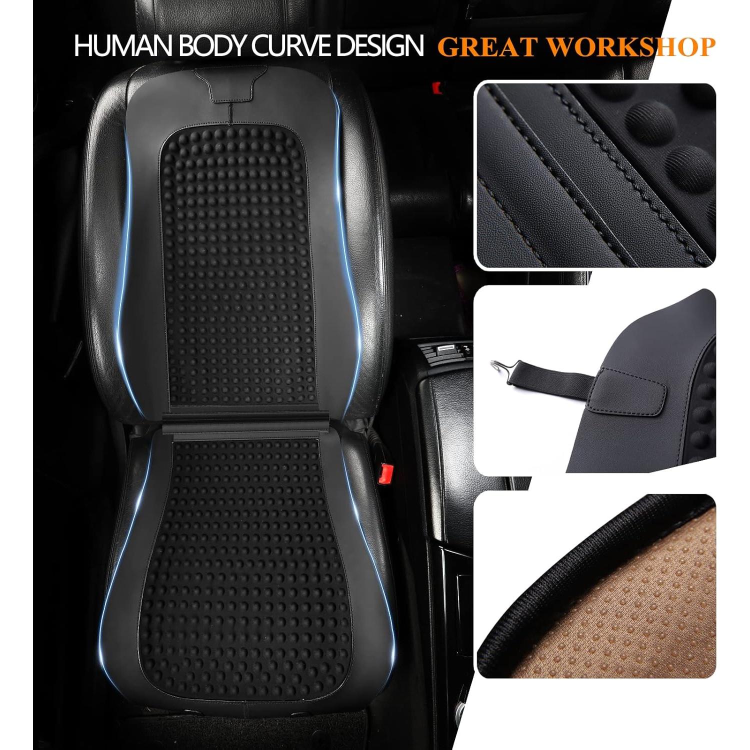 Funda de Asiento de Coche Sojoy con Cojín de Gel Negro 116.84x50.8cm