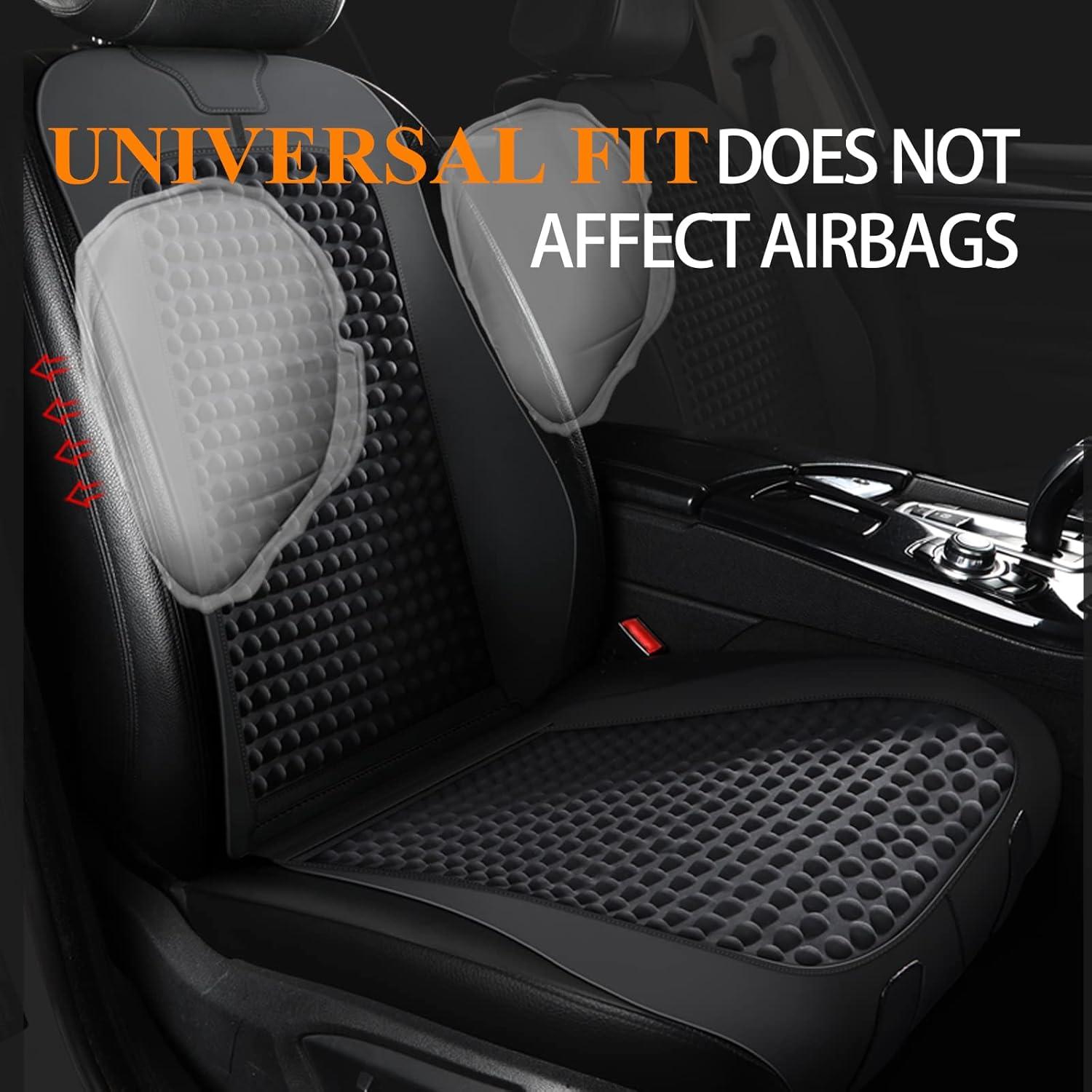 Funda de Asiento de Coche Sojoy con Cojín de Gel Negro 116.84x50.8cm