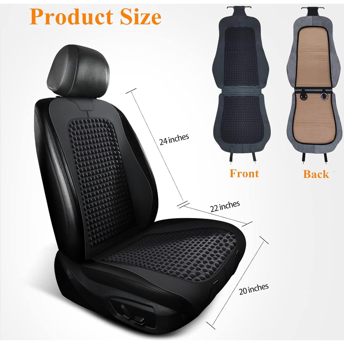 Funda de Asiento de Coche Sojoy con Cojín de Gel Negro 116.84x50.8cm
