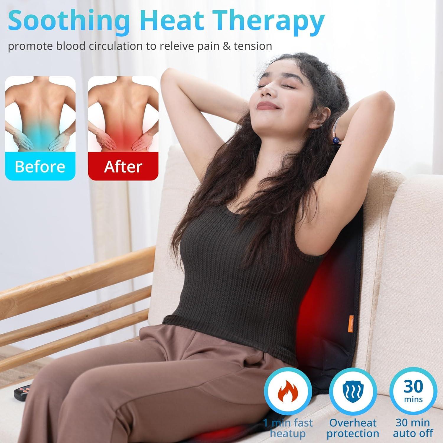 Cojín de Masaje Calefaccionado CARSHION 10 Motores 100x45cm