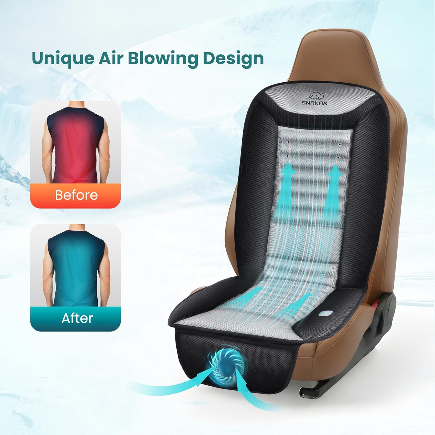 Cojín de Asiento Refrigerante Snailax con Masaje 12V