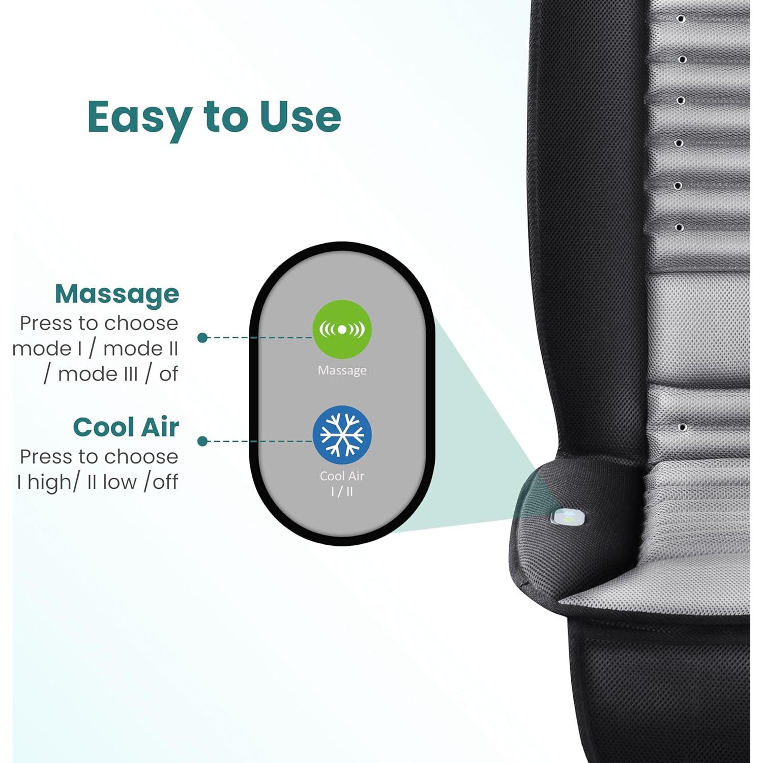 Cojín de Asiento Refrigerante Snailax con Masaje 12V
