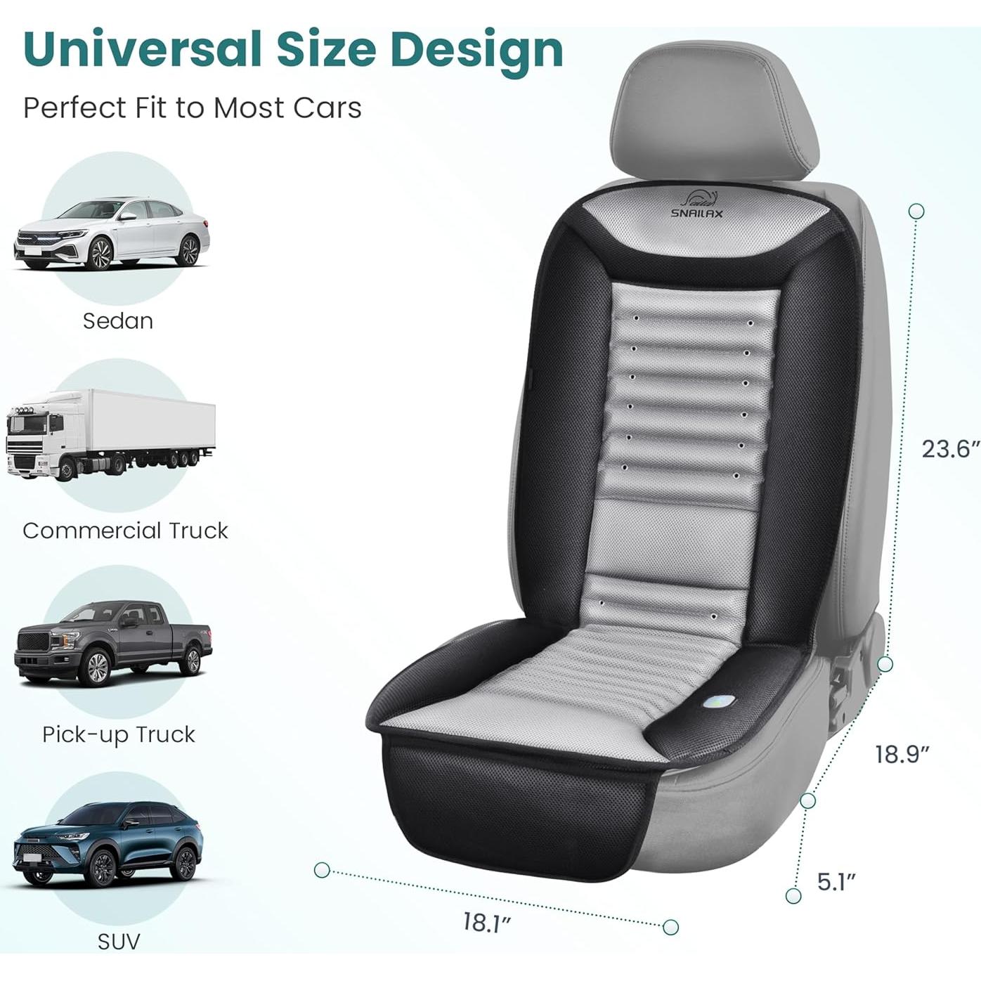 Cubierta de Asiento Refrigerante Snailax AL-252-N con Masaje